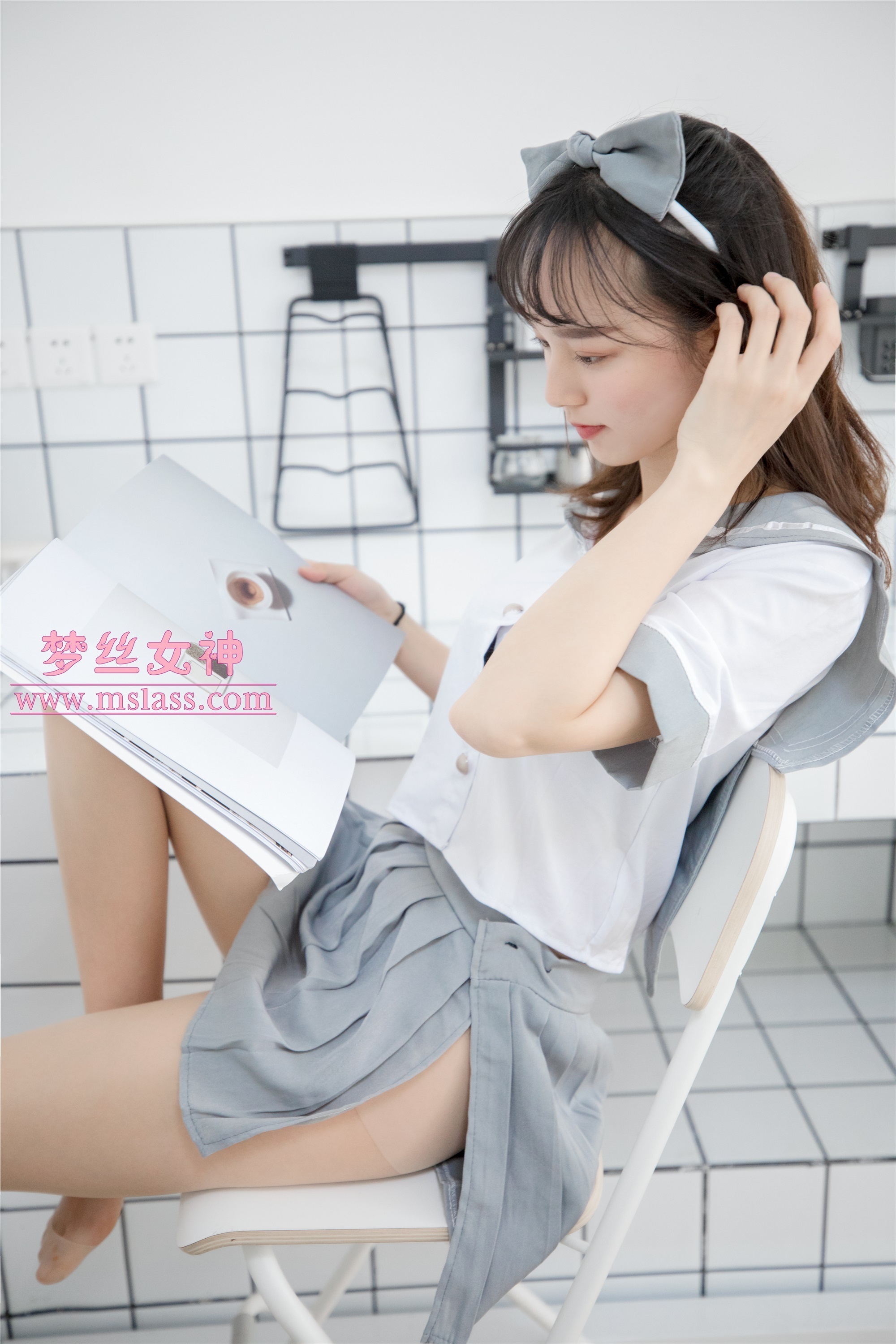 MSLASS梦丝女神 - 玥玥 白色丝袜空间