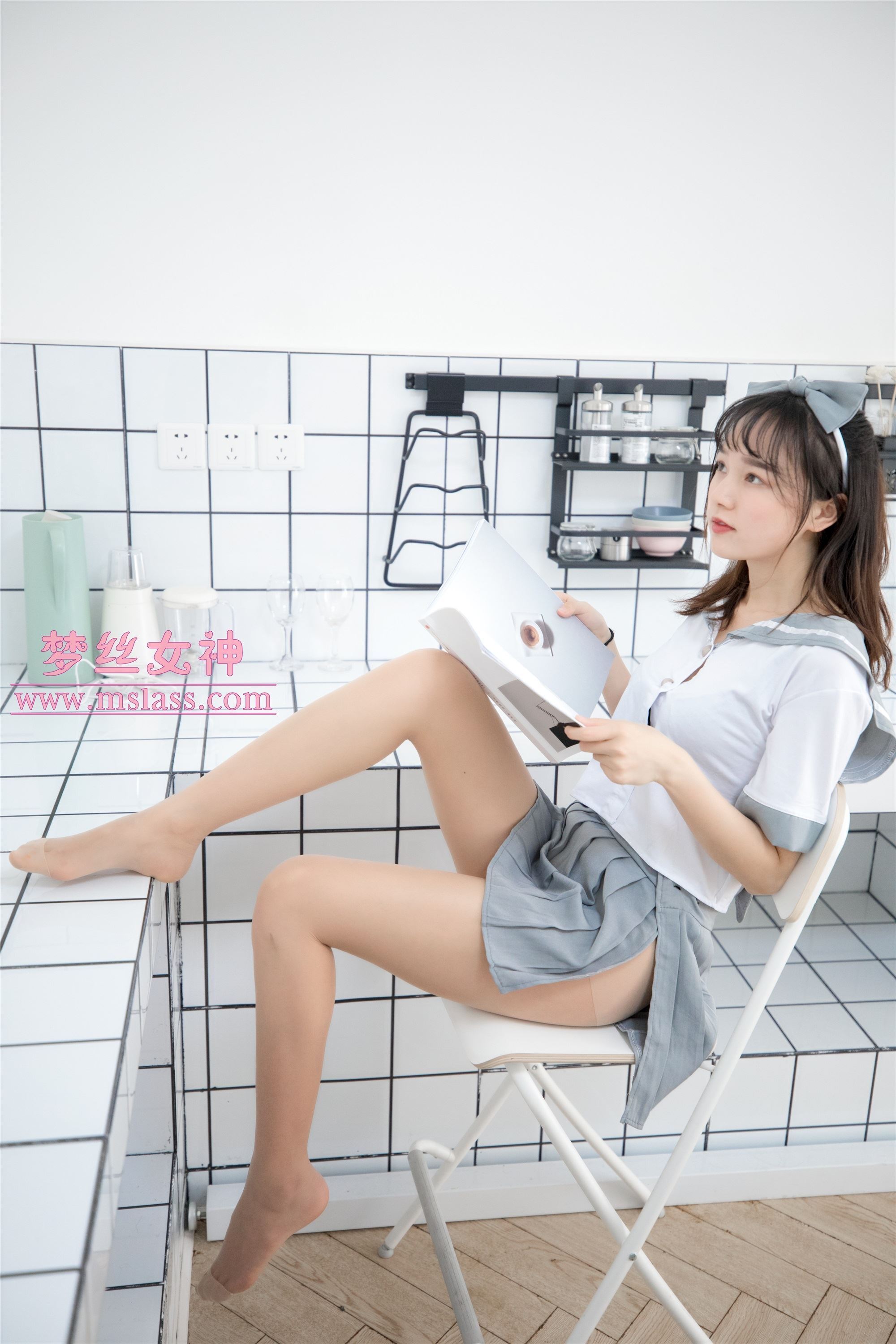 MSLASS梦丝女神 - 玥玥 白色丝袜空间