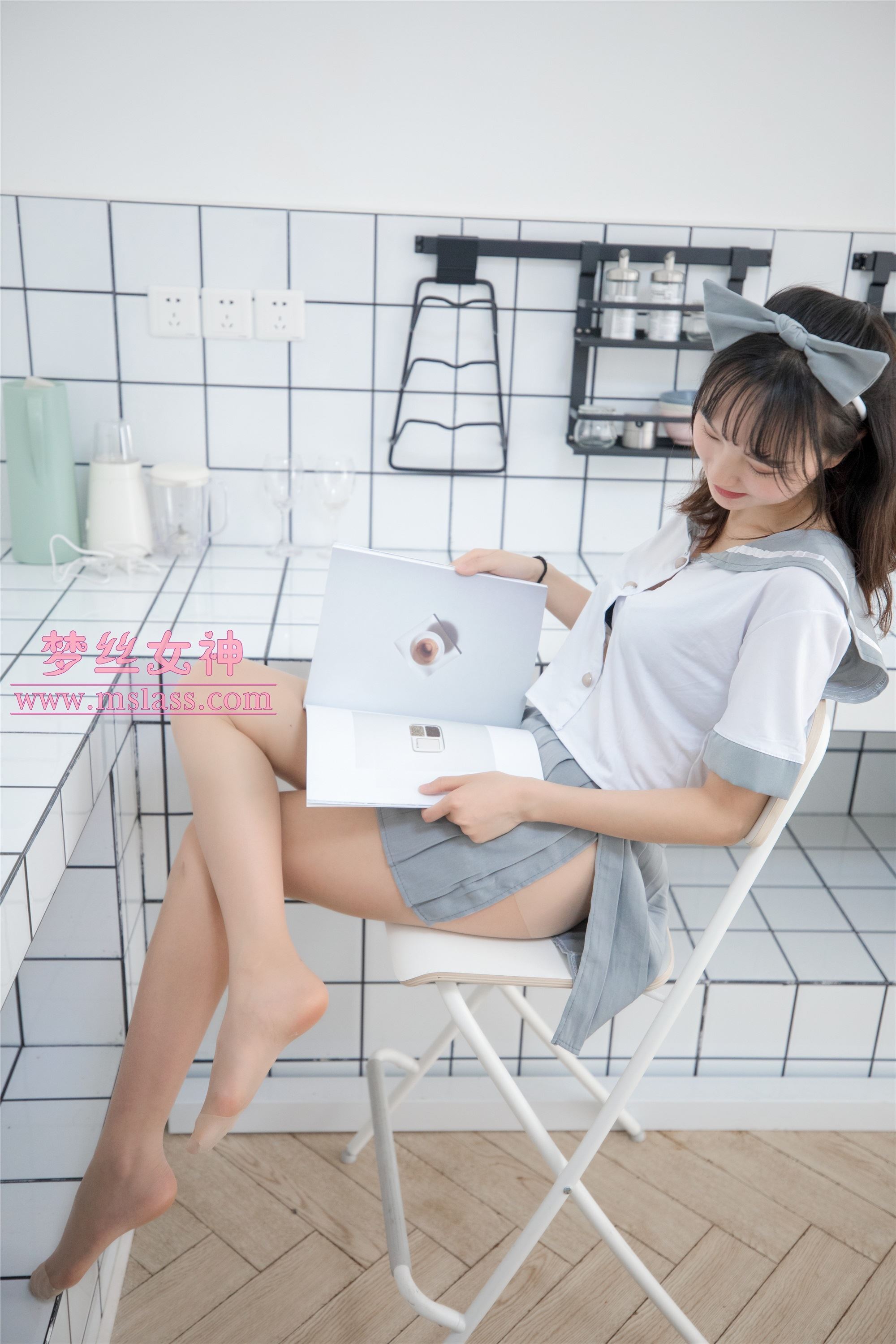 MSLASS梦丝女神 - 玥玥 白色丝袜空间