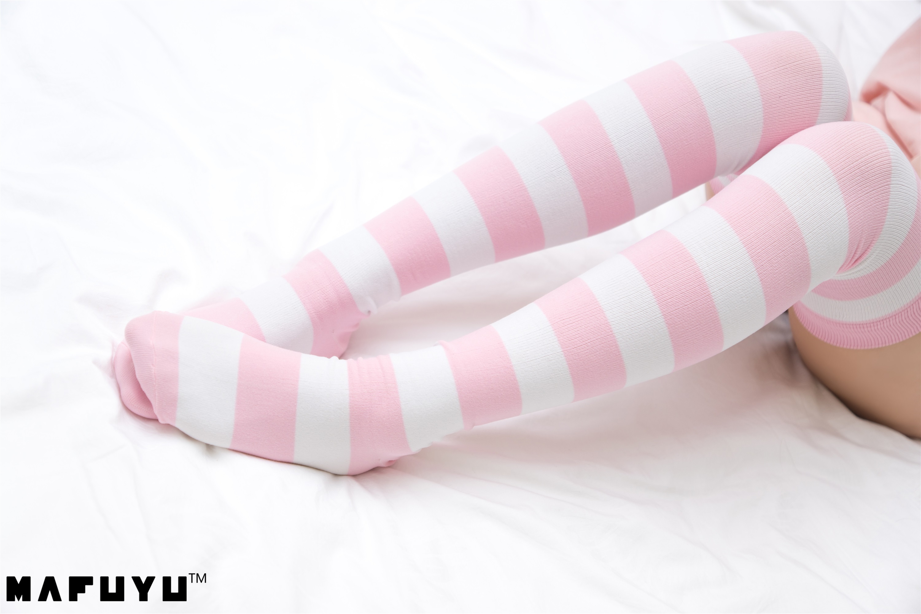 神楽坂真冬套图 - 粉白条纹系列