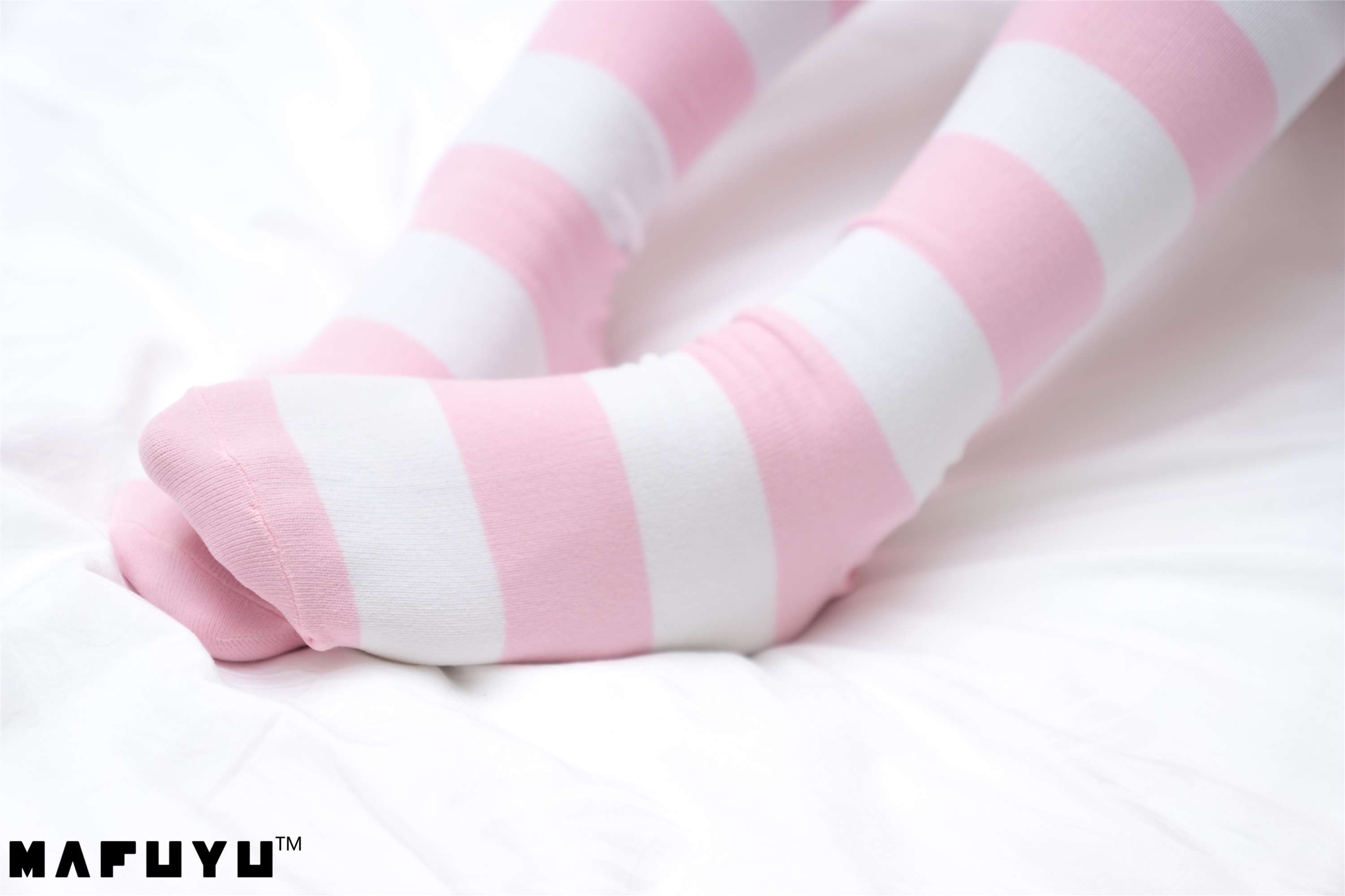 神楽坂真冬套图 - 粉白条纹系列