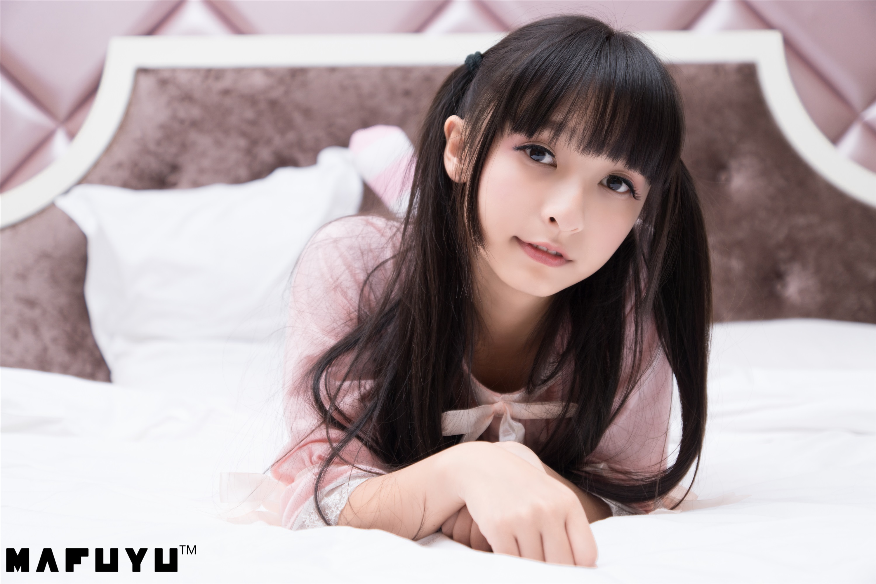 神楽坂真冬套图 - 粉白条纹系列