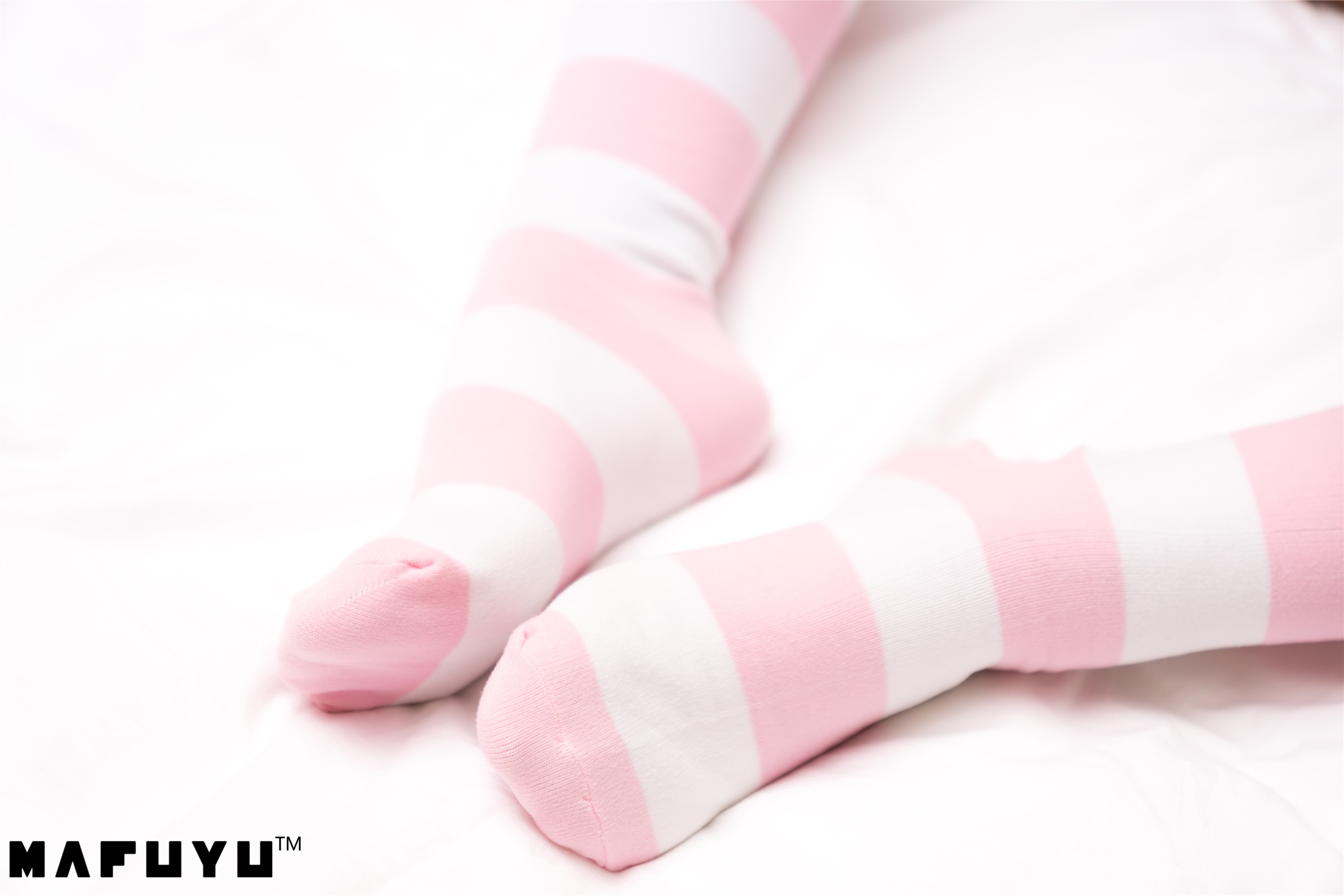 神楽坂真冬套图 - 粉白条纹系列