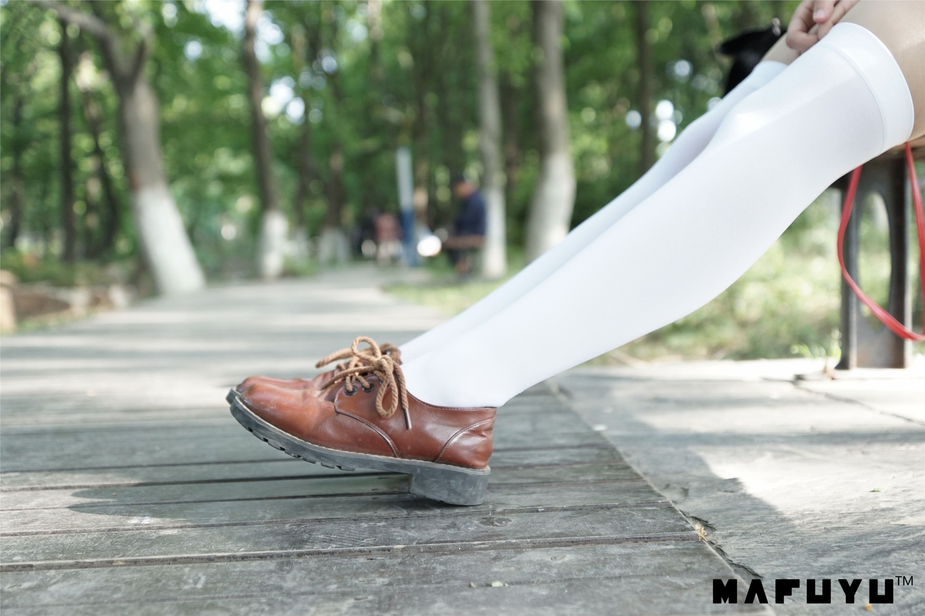 神楽坂真冬套图 - 少女と自然と白い靴下