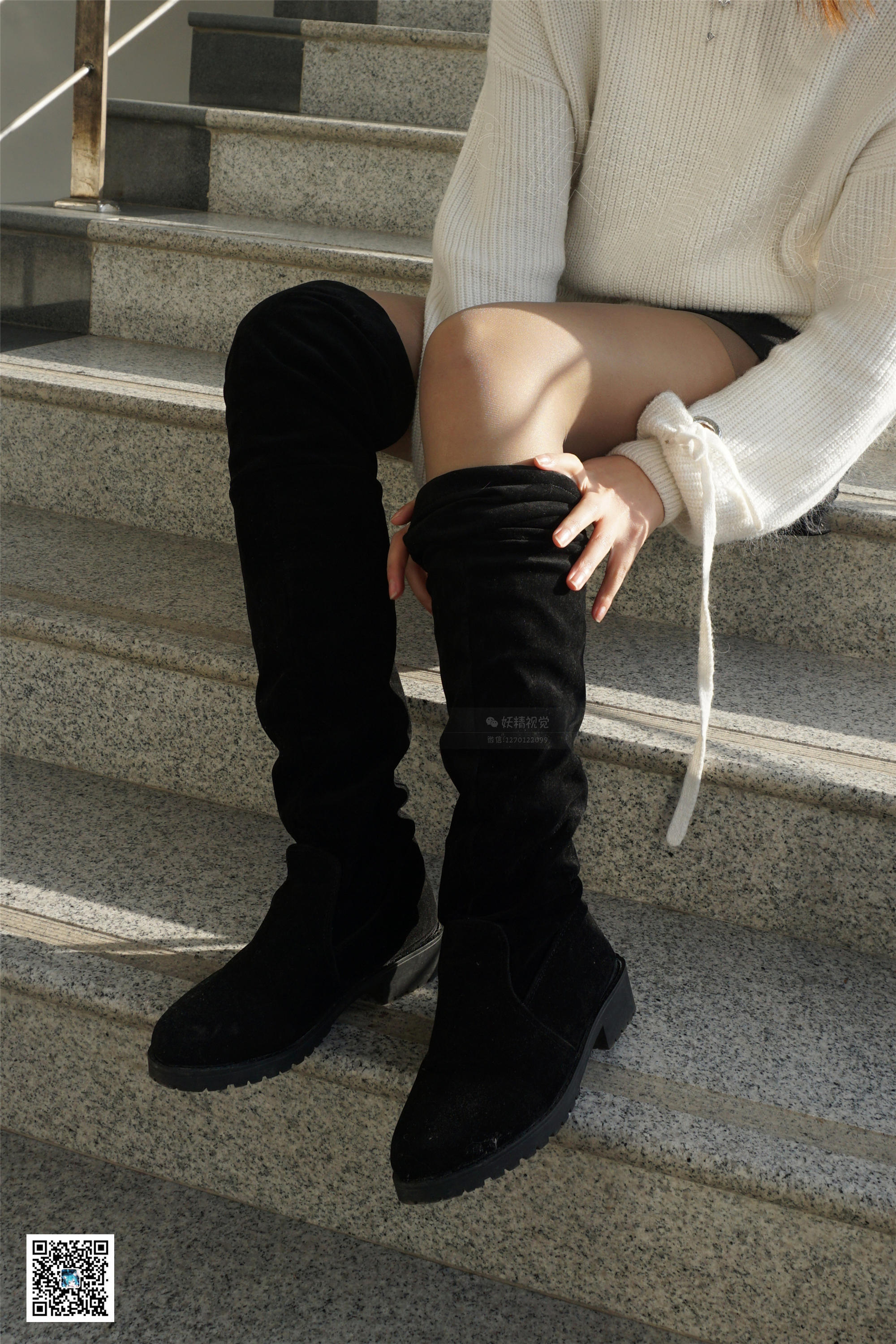 妖精视觉  苏苏 长靴&高跟，双色丝袜