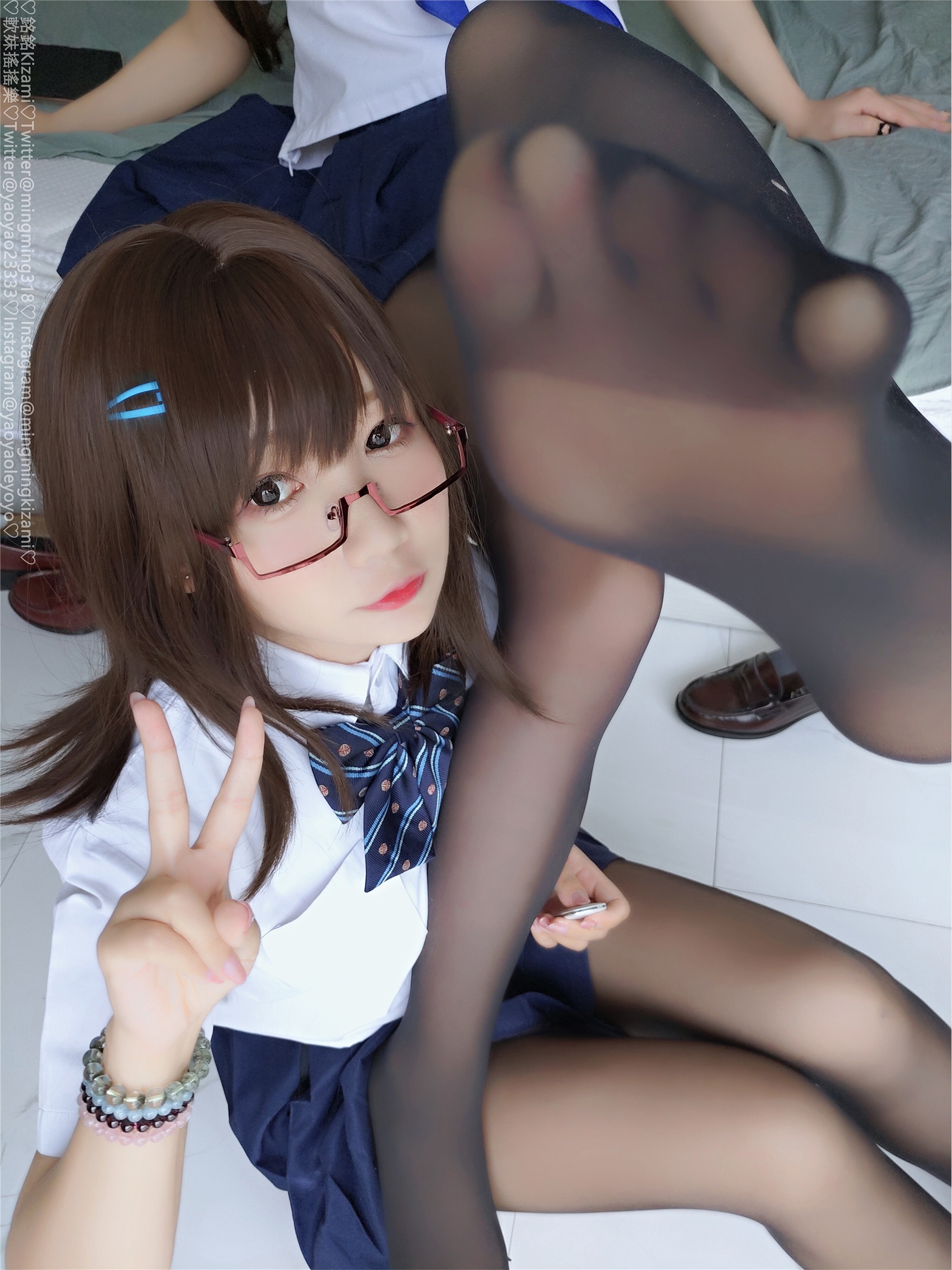 铭铭Kizami 携帯電話自撮り