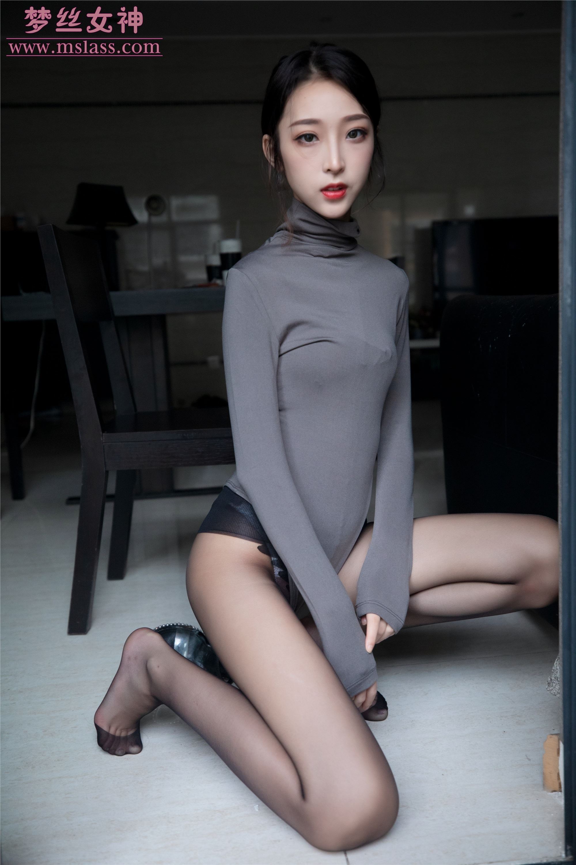 MSLASS梦丝女神 - 乔儿 美女主播（黑色）