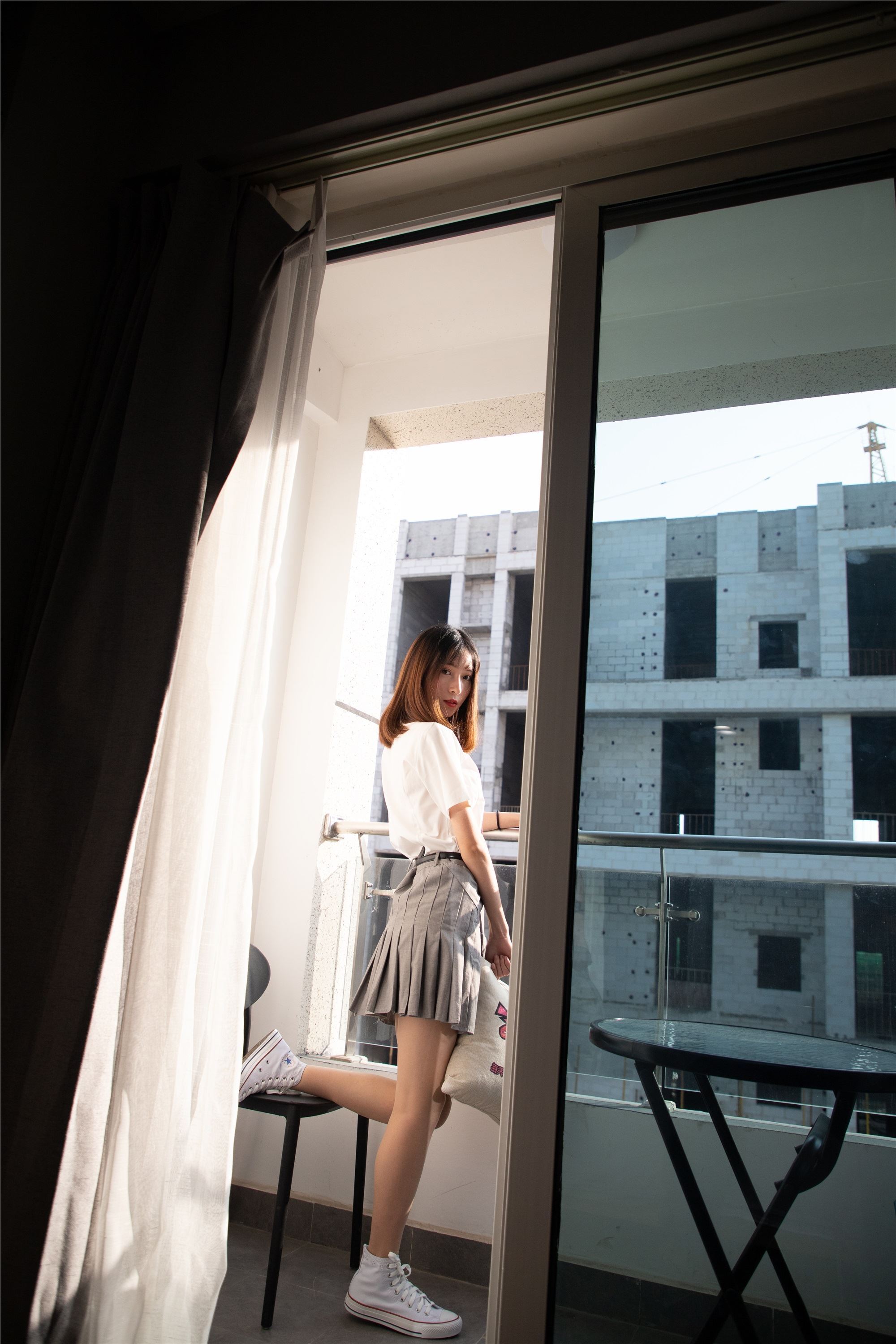 物恋传媒 猫耳 - JK制服与船袜帆布鞋No.088