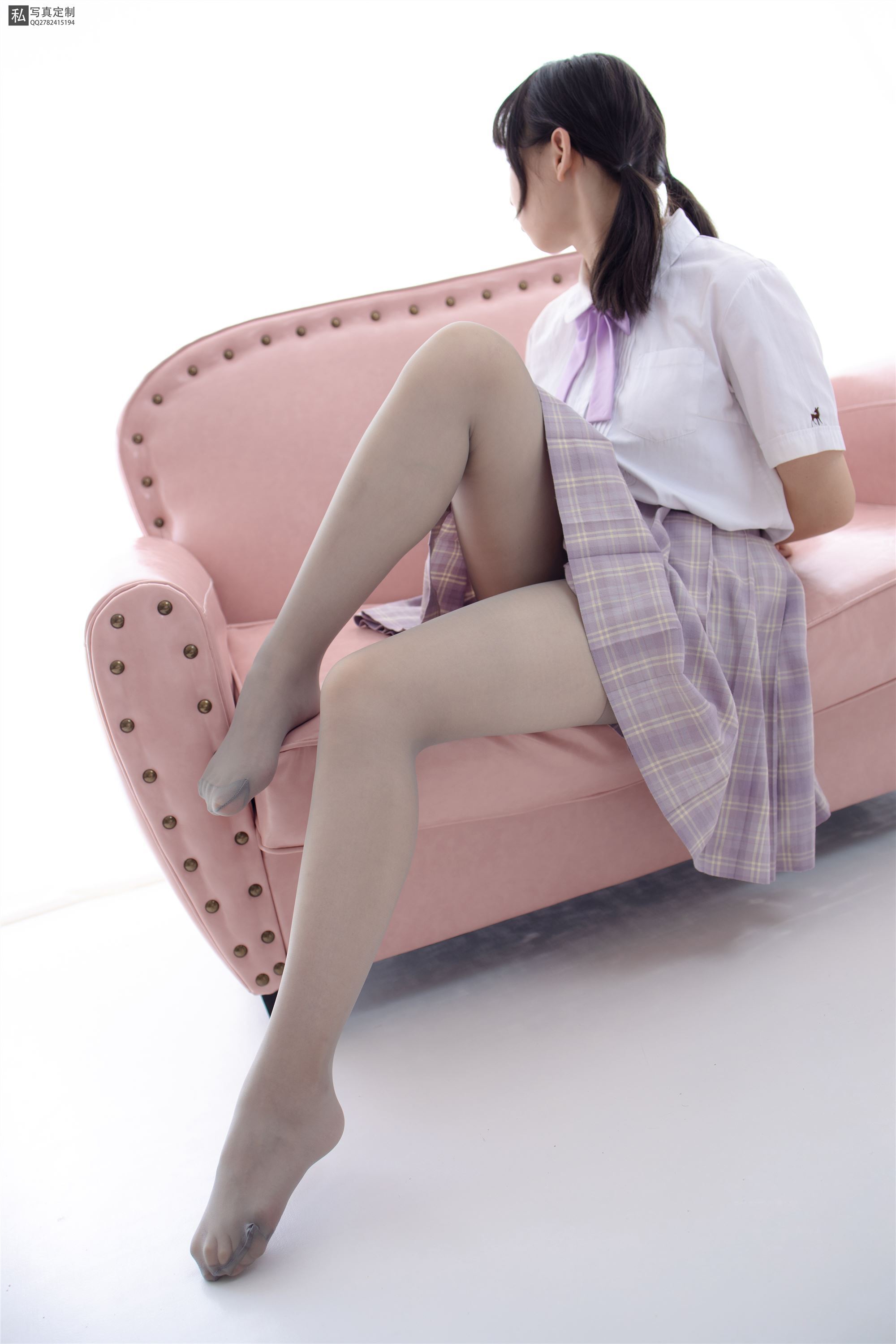 森萝财团萝莉丝足写真 JKFUN-021 JK学妹 15D灰丝