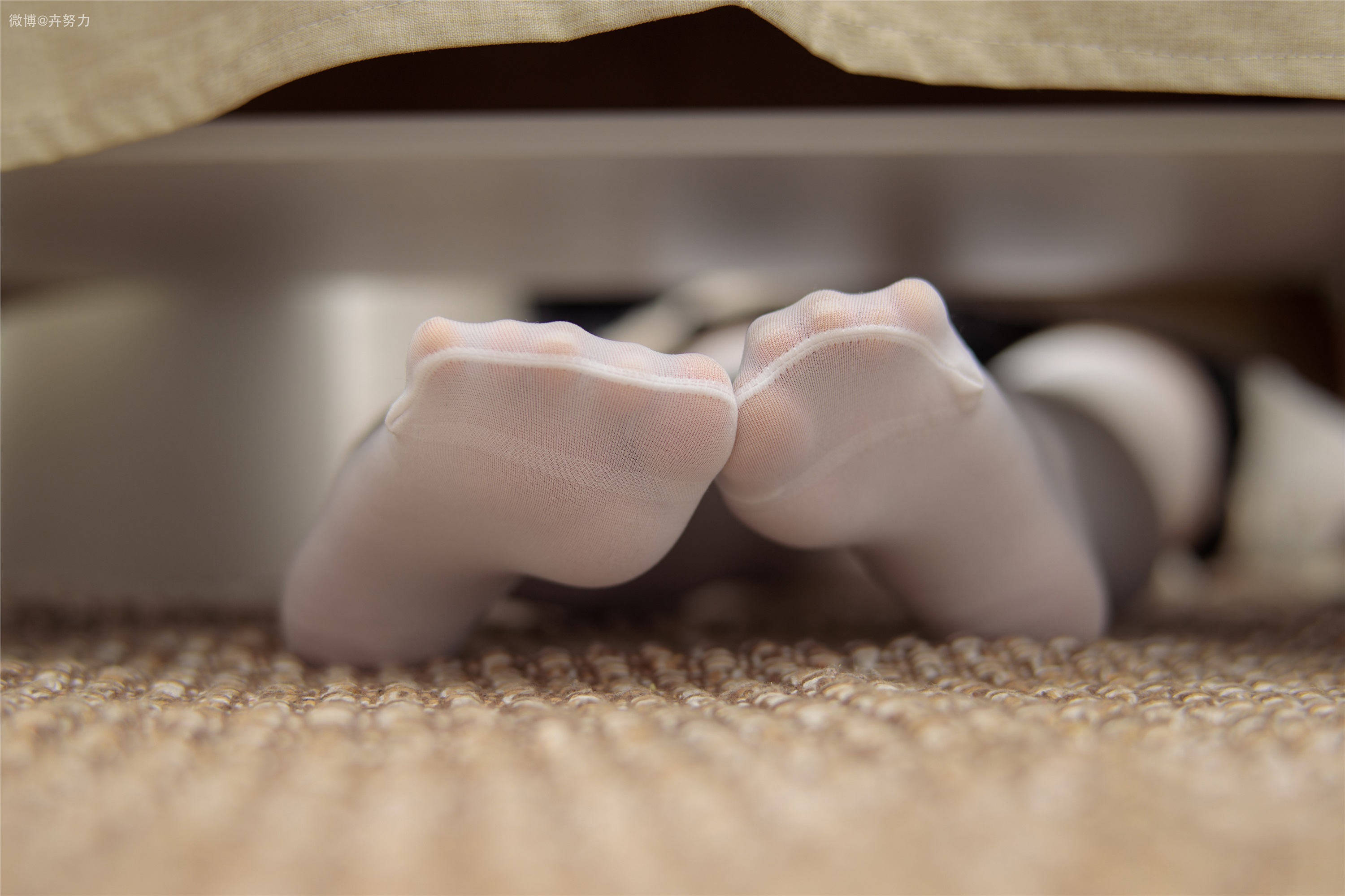 森萝财团 JKFUN-056 80D白色过膝袜 卉子