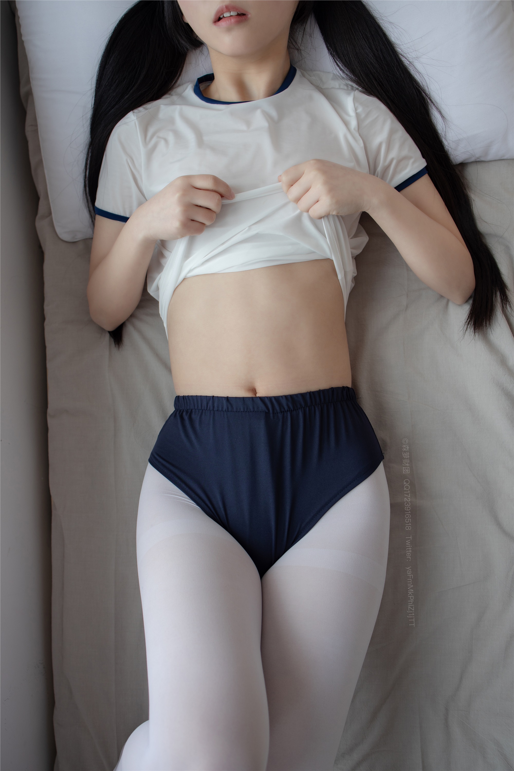 森萝财团萝莉丝足写真 X-056 超薄死库水白丝