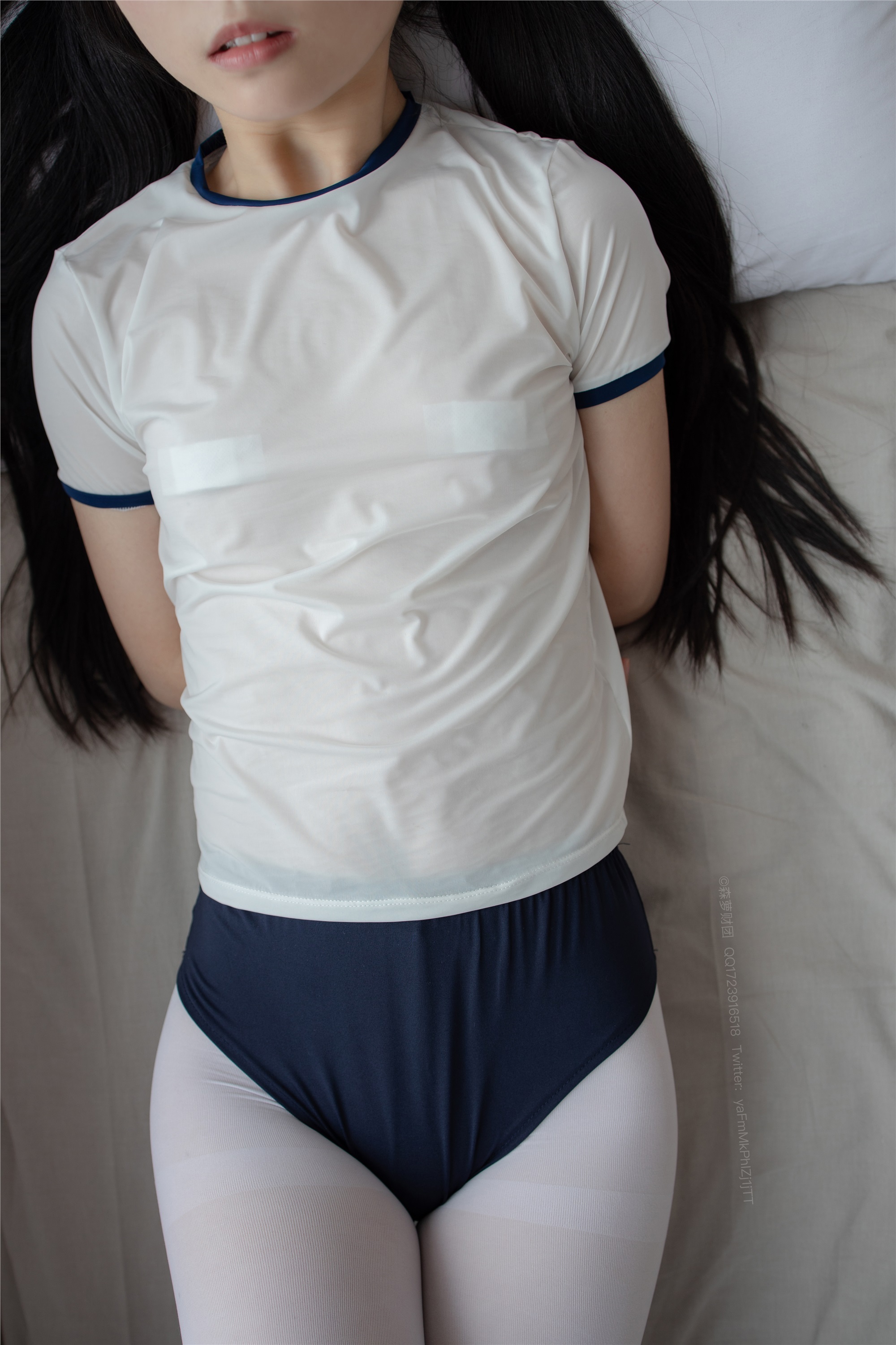 森萝财团萝莉丝足写真 X-056 超薄死库水白丝