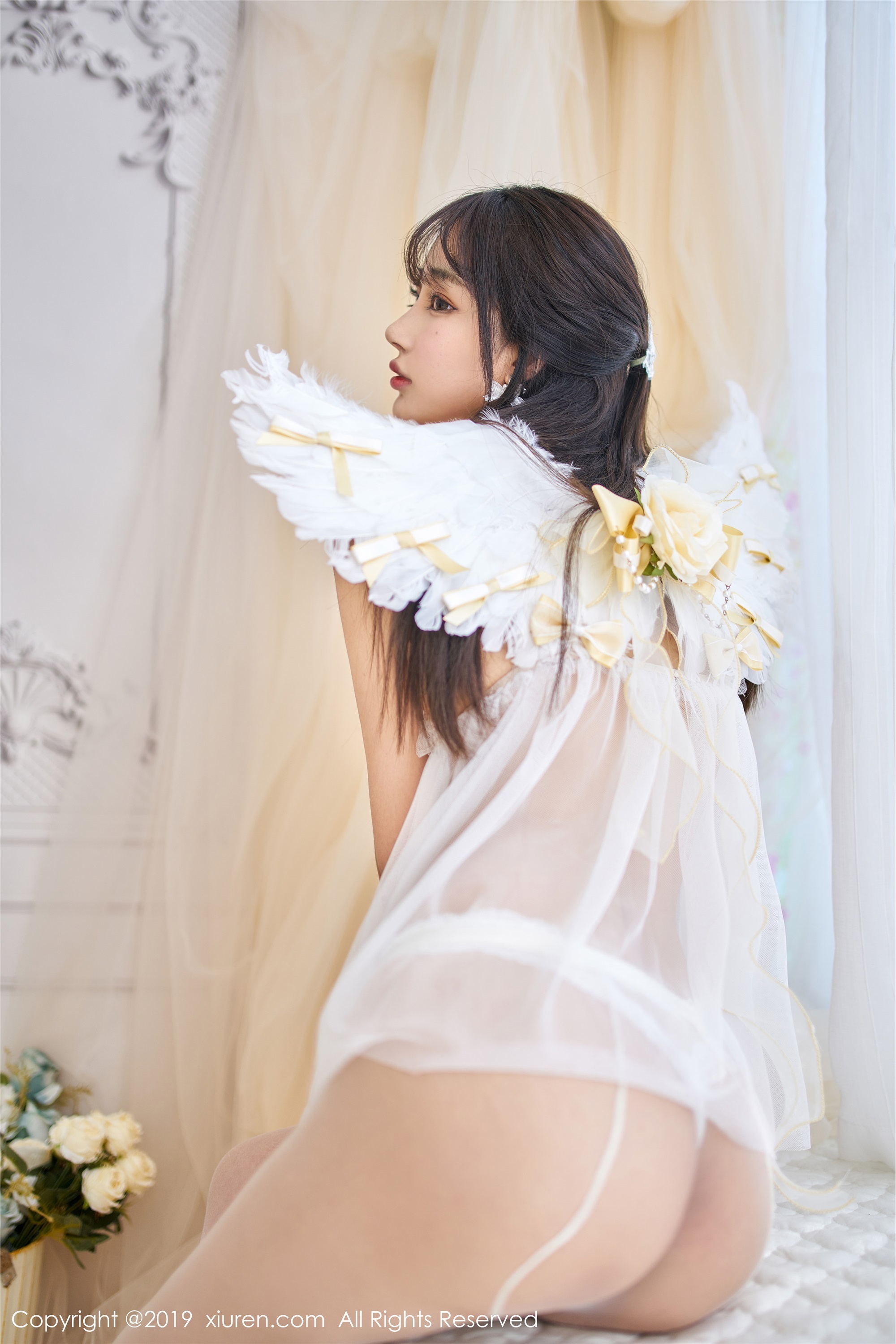 秀人网XIUREN写真 No.1867 朦胧透视的薄纱内衣装扮 Betty林子欣