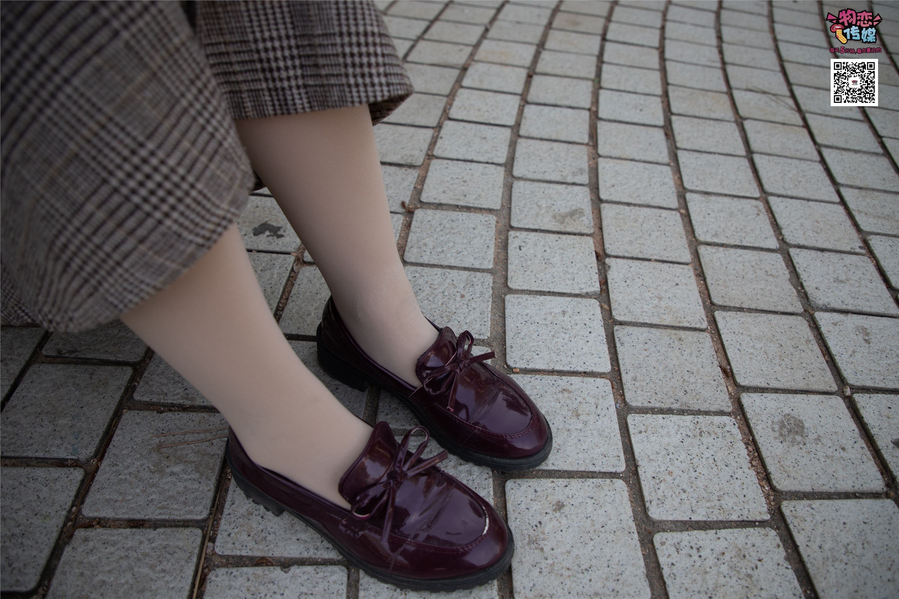 物恋传媒 No.015 书香气质女生，肉丝搭配白棉袜