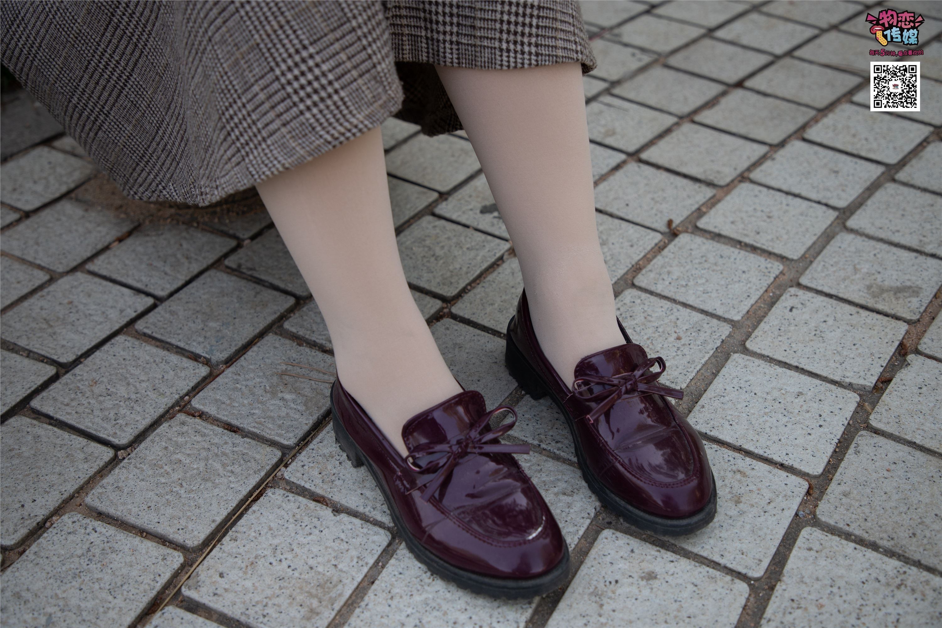 物恋传媒 No.015 书香气质女生，肉丝搭配白棉袜