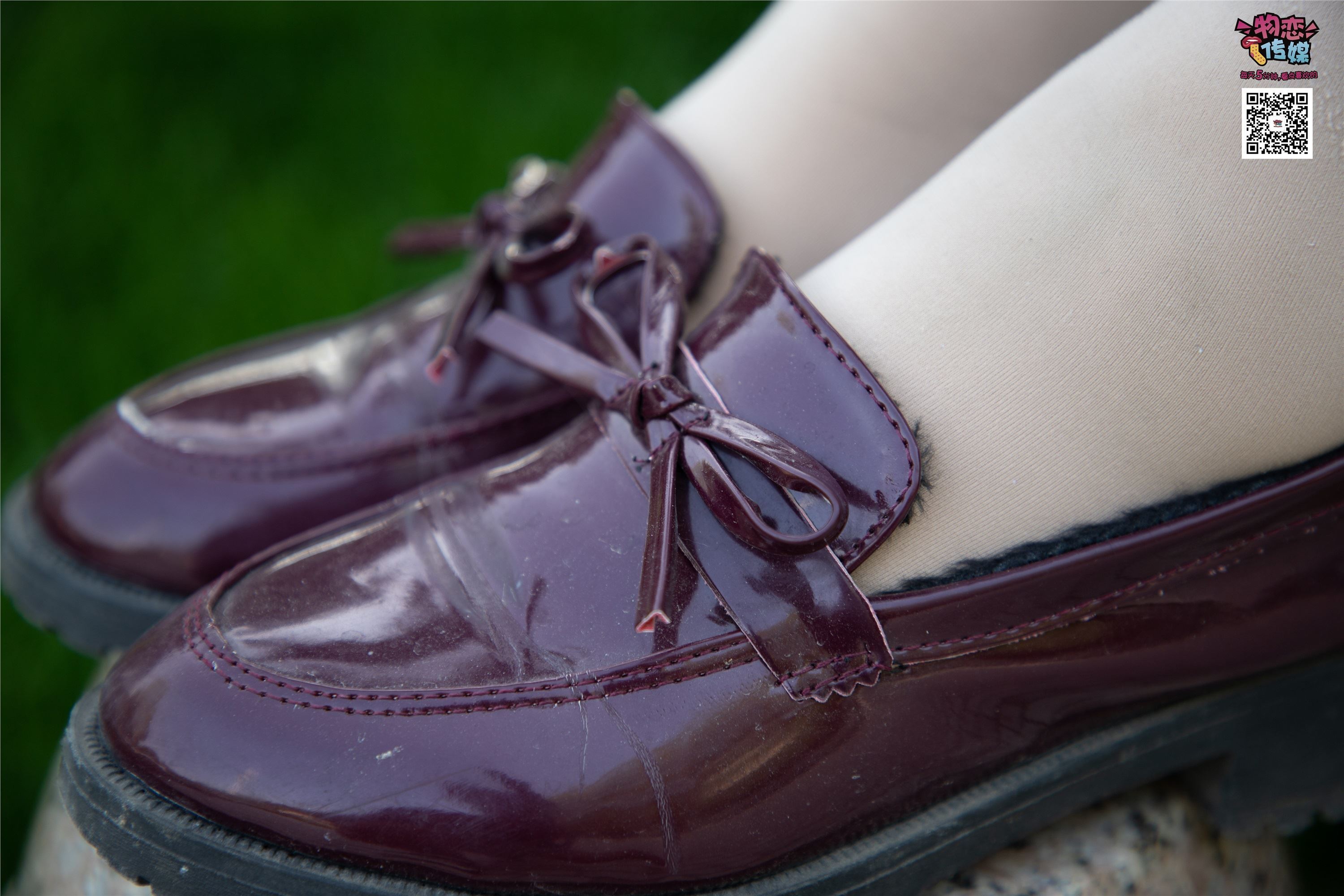 物恋传媒 No.015 书香气质女生，肉丝搭配白棉袜