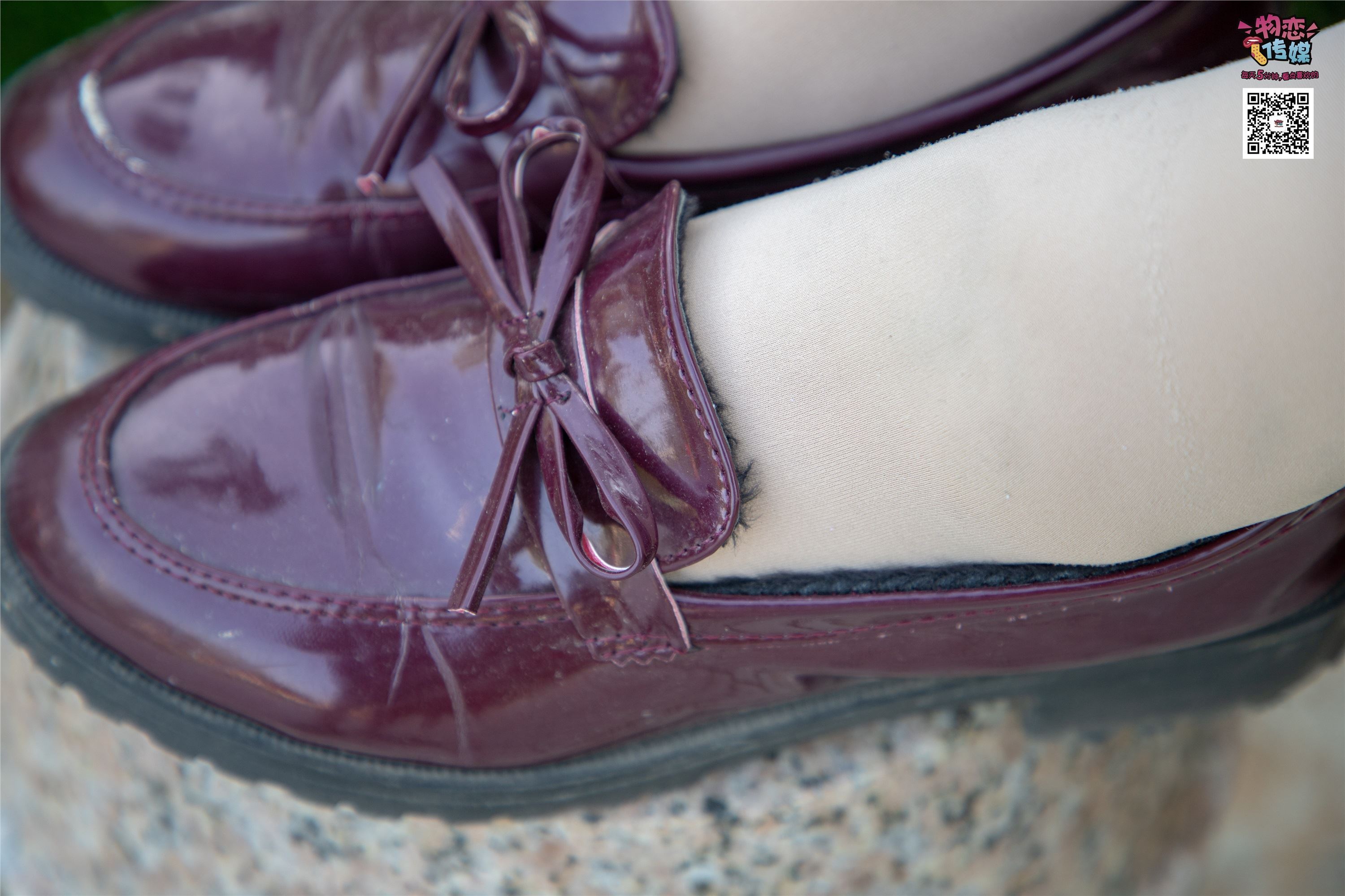 物恋传媒 No.015 书香气质女生，肉丝搭配白棉袜