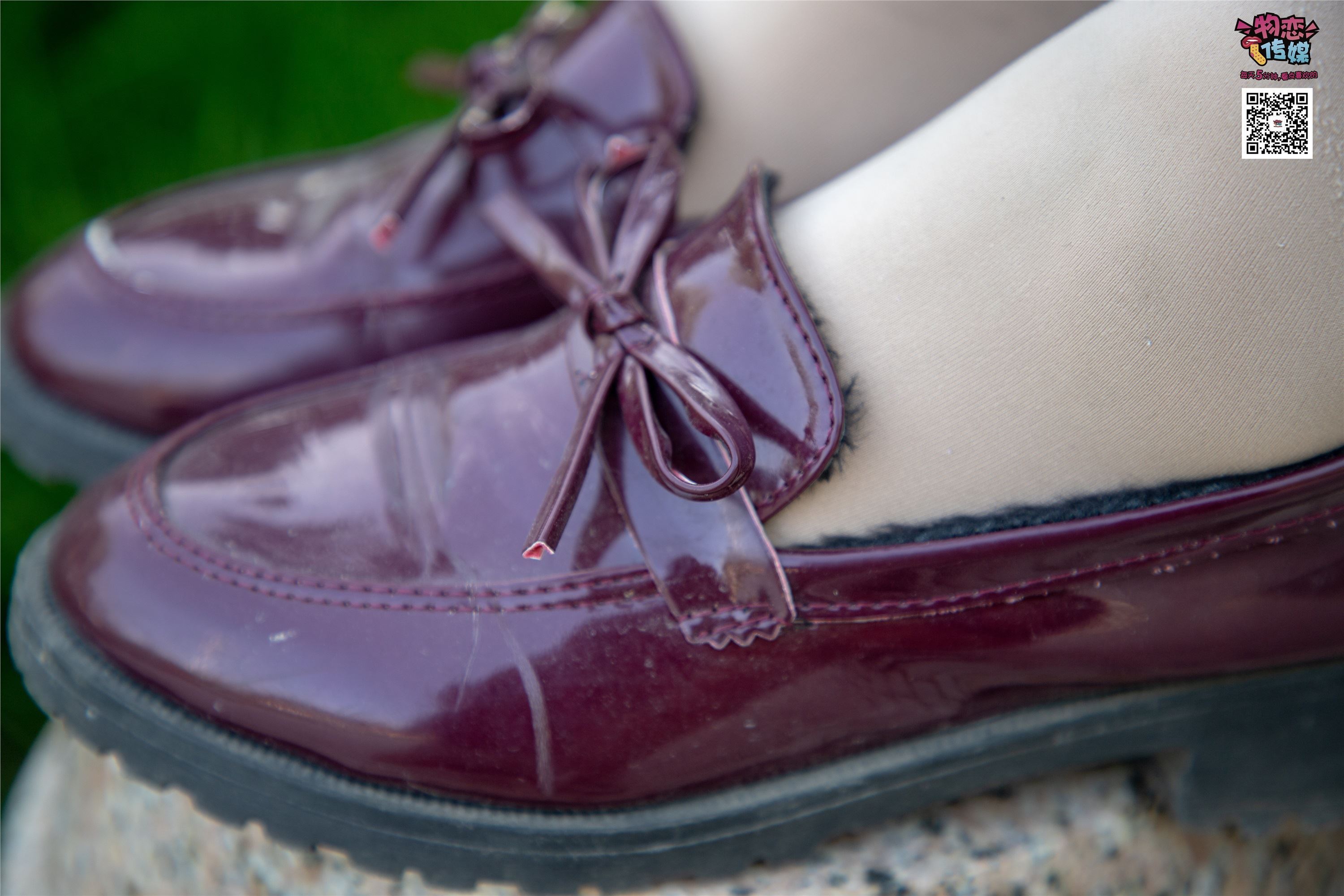 物恋传媒 No.015 书香气质女生，肉丝搭配白棉袜