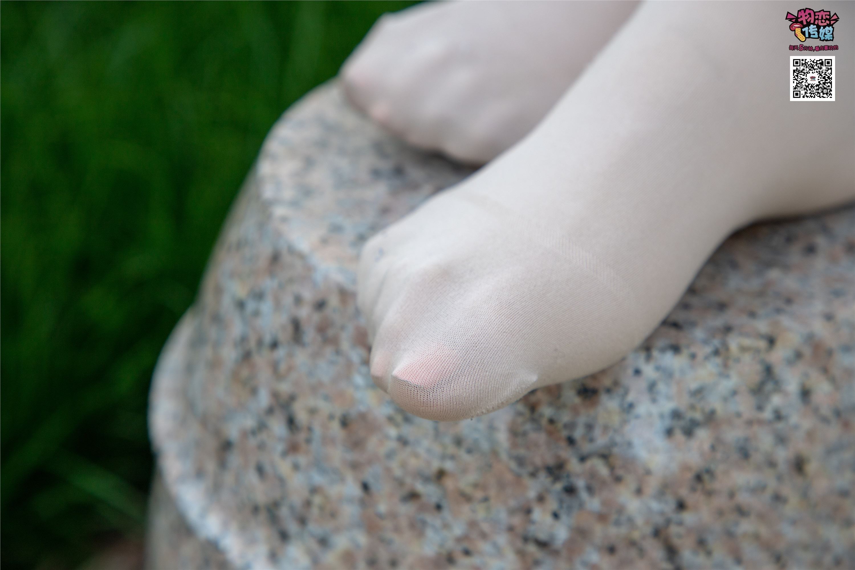 物恋传媒 No.015 书香气质女生，肉丝搭配白棉袜