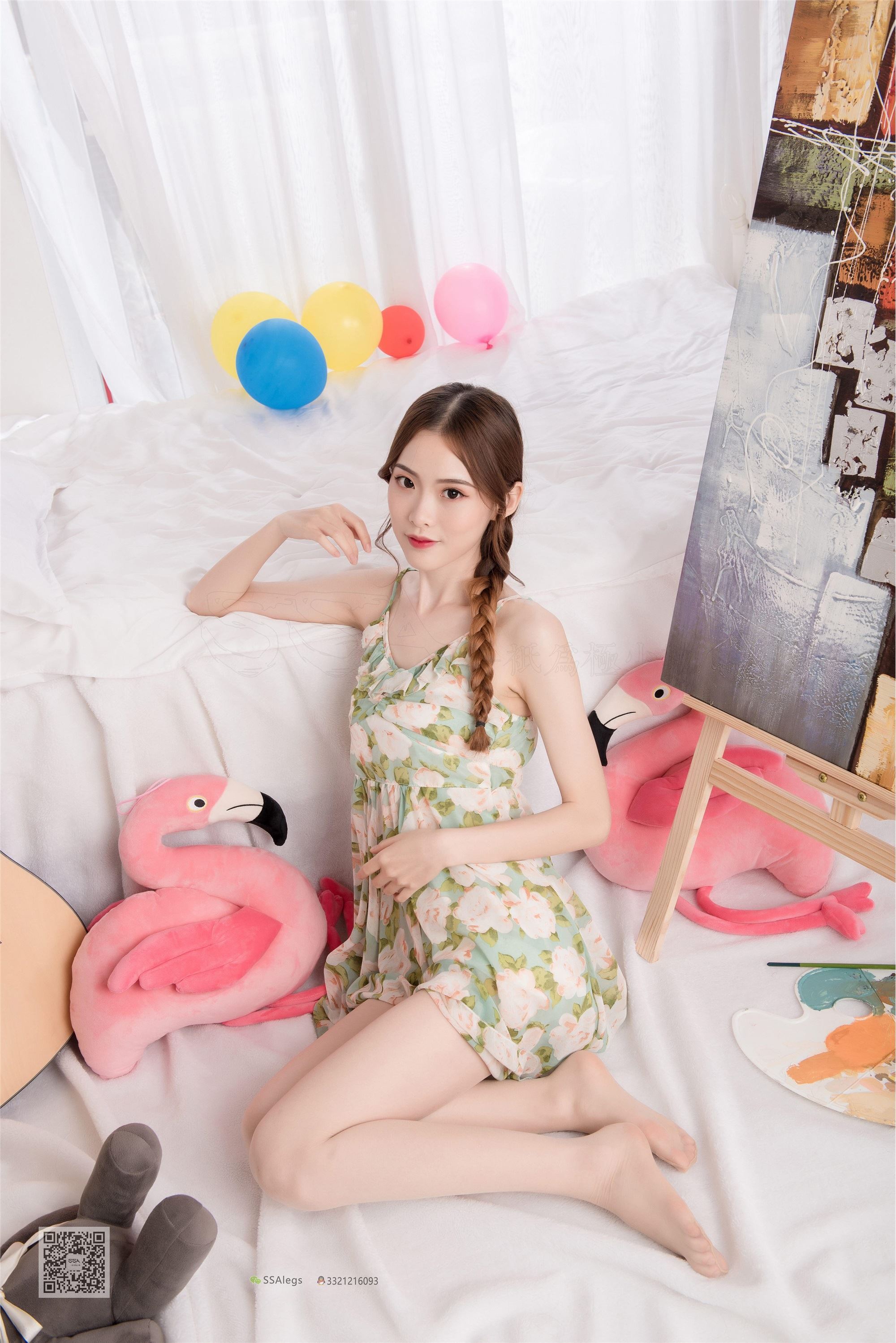 SSA丝社 NO.022 小琪琪 琪琪化身灵魂画师进口肉si大长腿美足特写