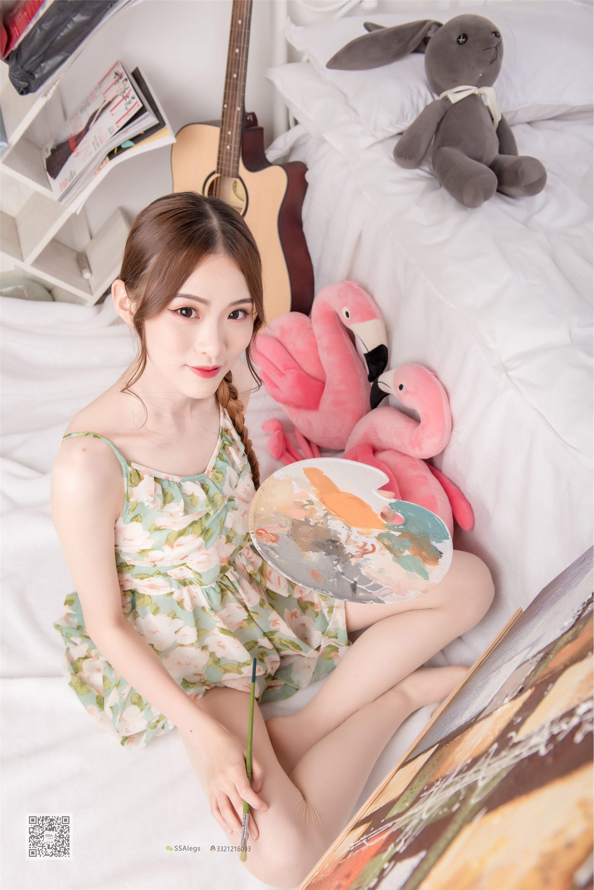 SSA丝社 NO.022 小琪琪 琪琪化身灵魂画师进口肉si大长腿美足特写