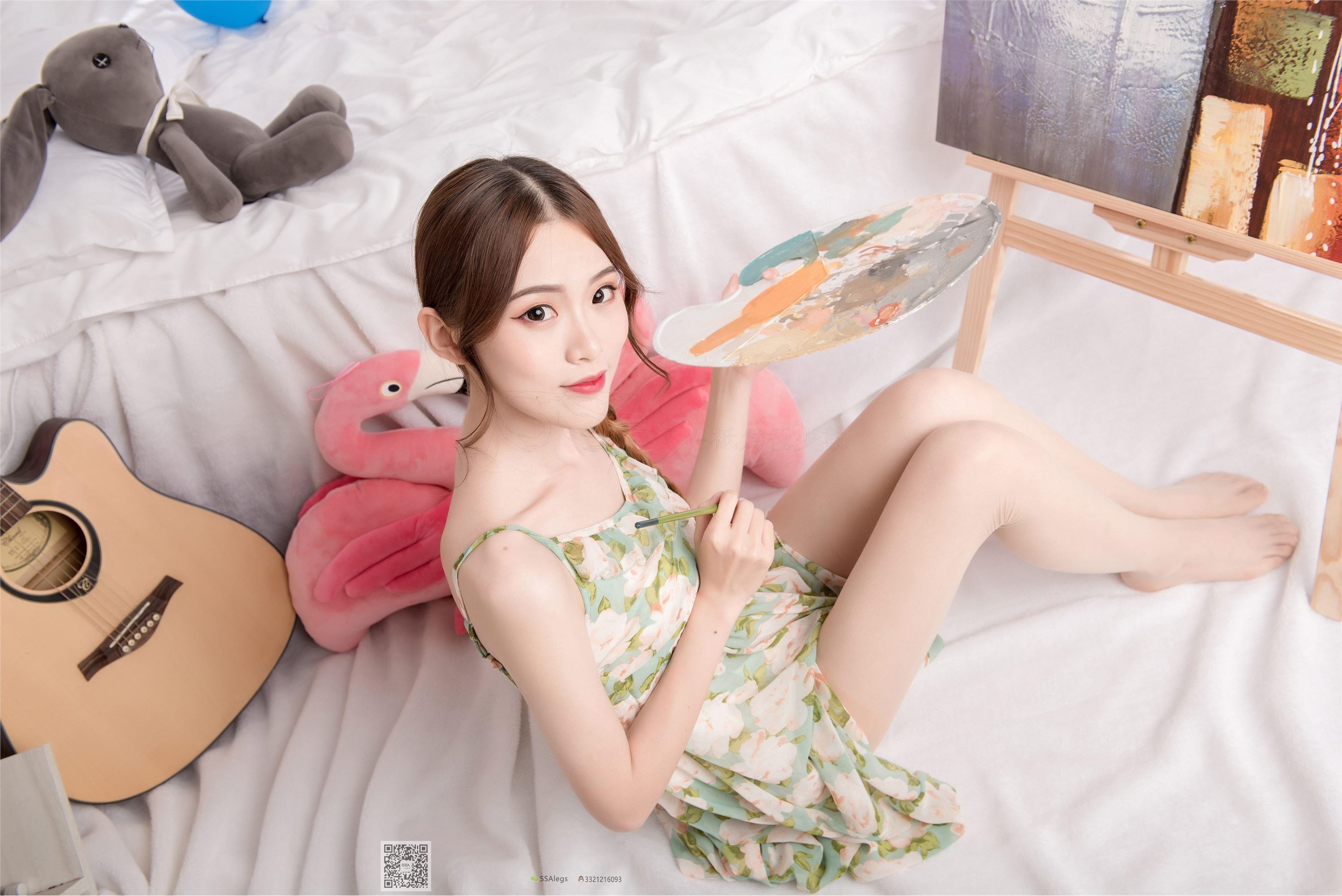 SSA丝社 NO.022 小琪琪 琪琪化身灵魂画师进口肉si大长腿美足特写