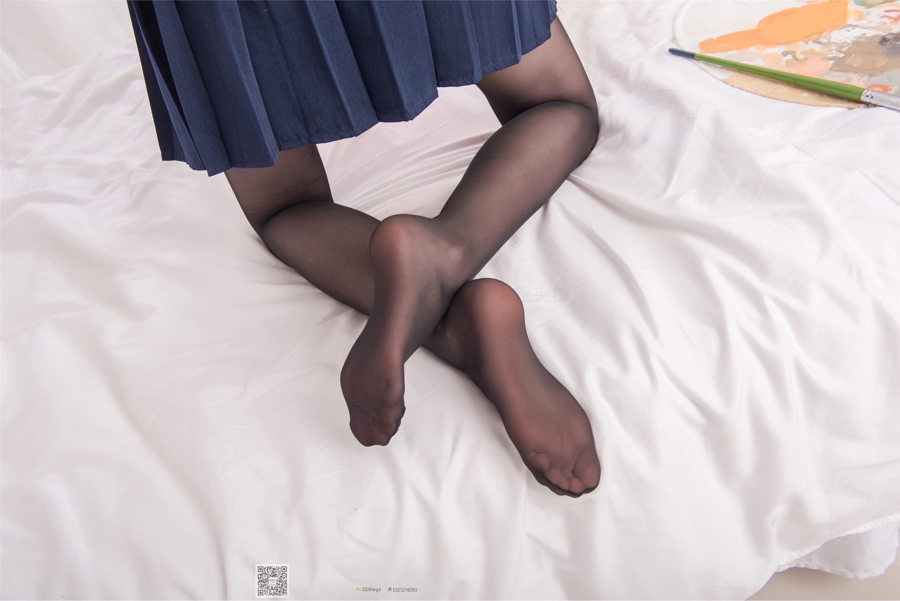 SSA丝社 NO.023 小琪琪 笑容治愈琪琪黑色丝袜别样style