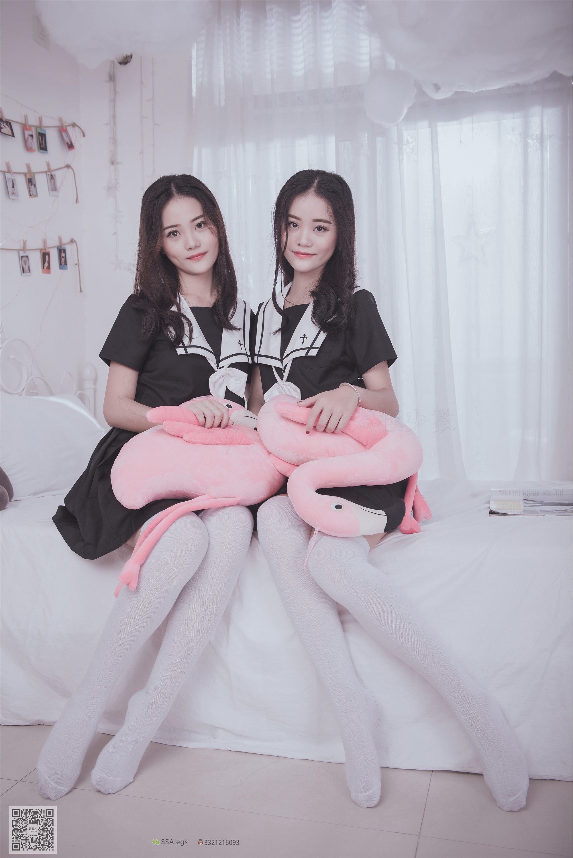 SSA丝社 NO.028 青青姐妹 姐妹花的JK情