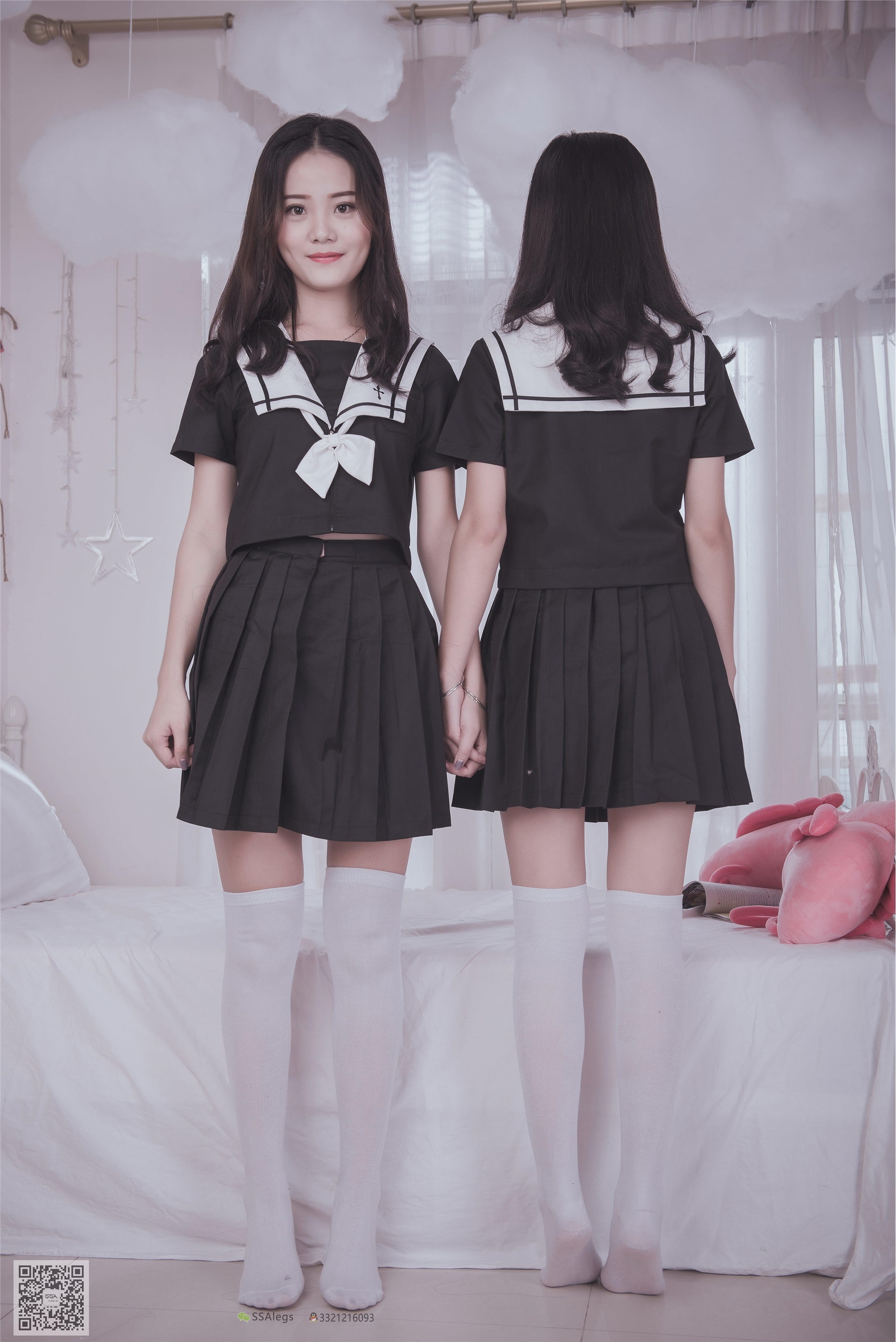 SSA丝社 NO.028 青青姐妹 姐妹花的JK情