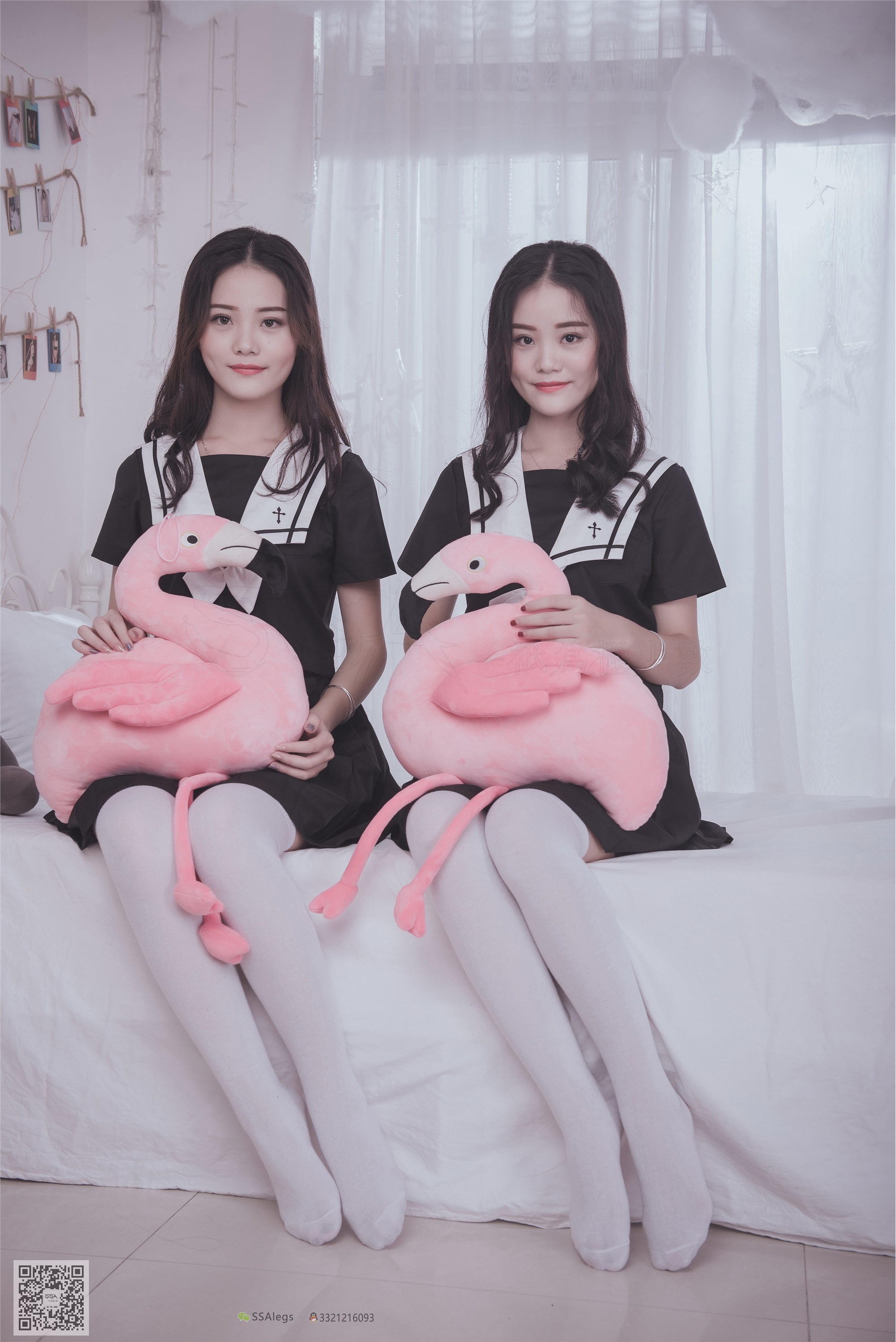 SSA丝社 NO.028 青青姐妹 姐妹花的JK情