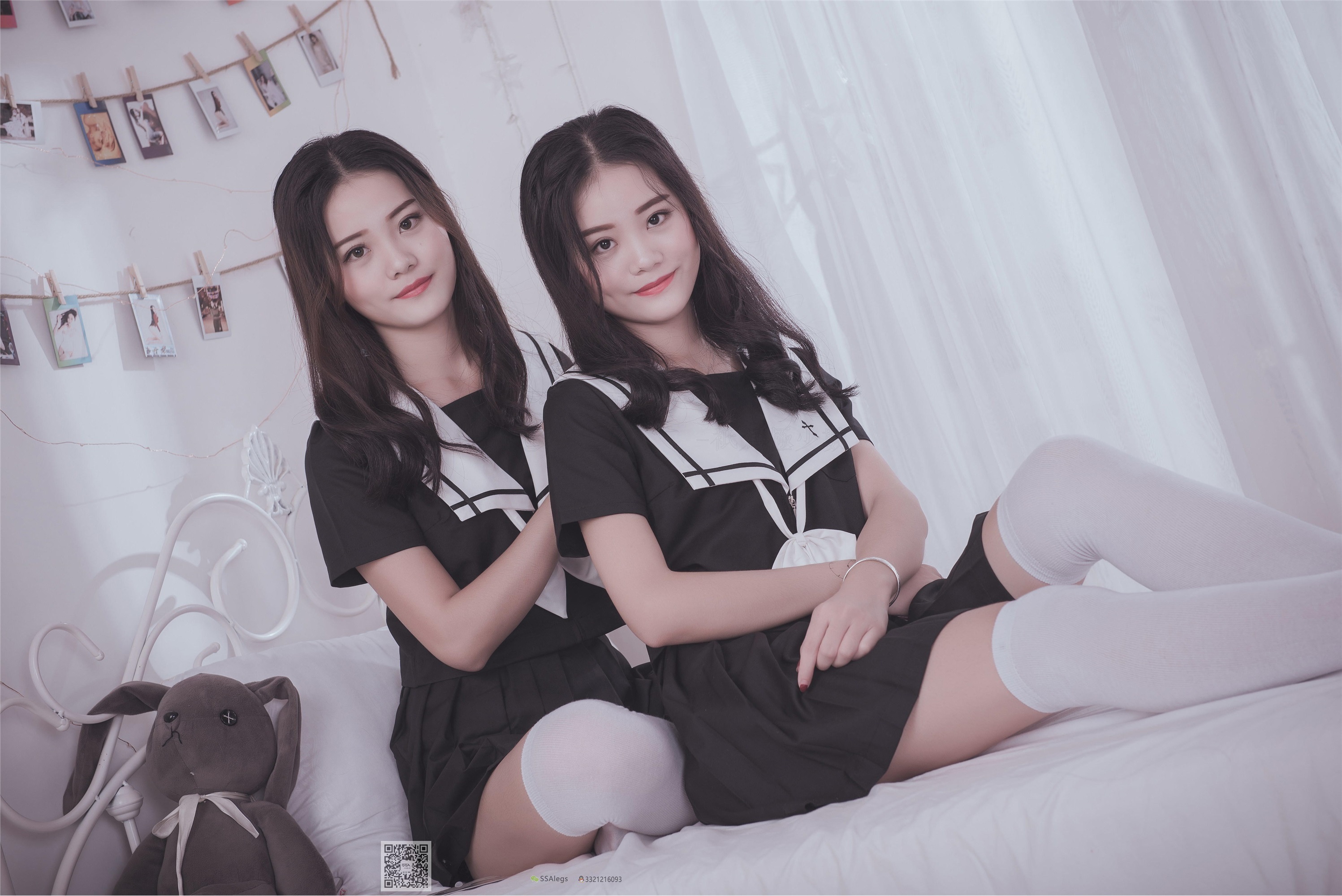 SSA丝社 NO.028 青青姐妹 姐妹花的JK情