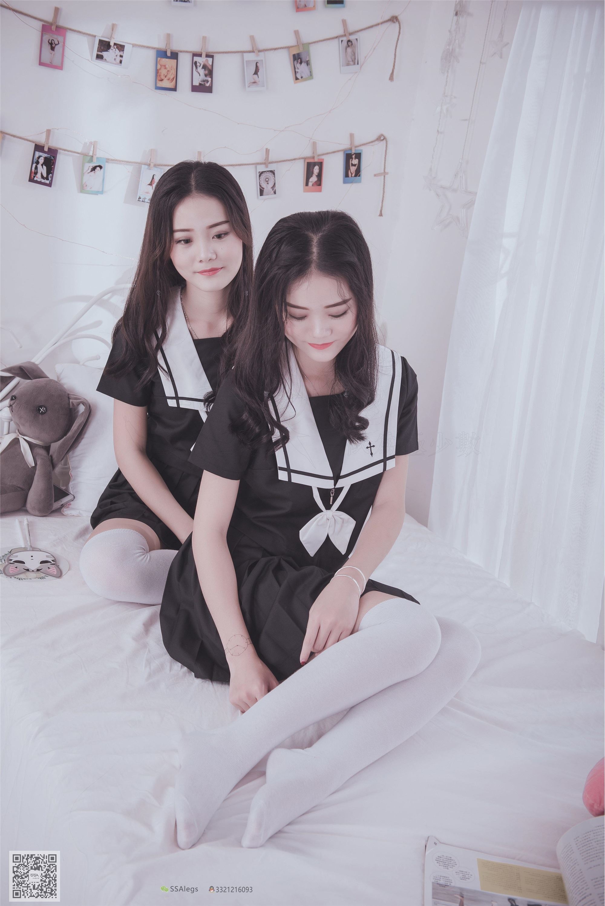 SSA丝社 NO.028 青青姐妹 姐妹花的JK情