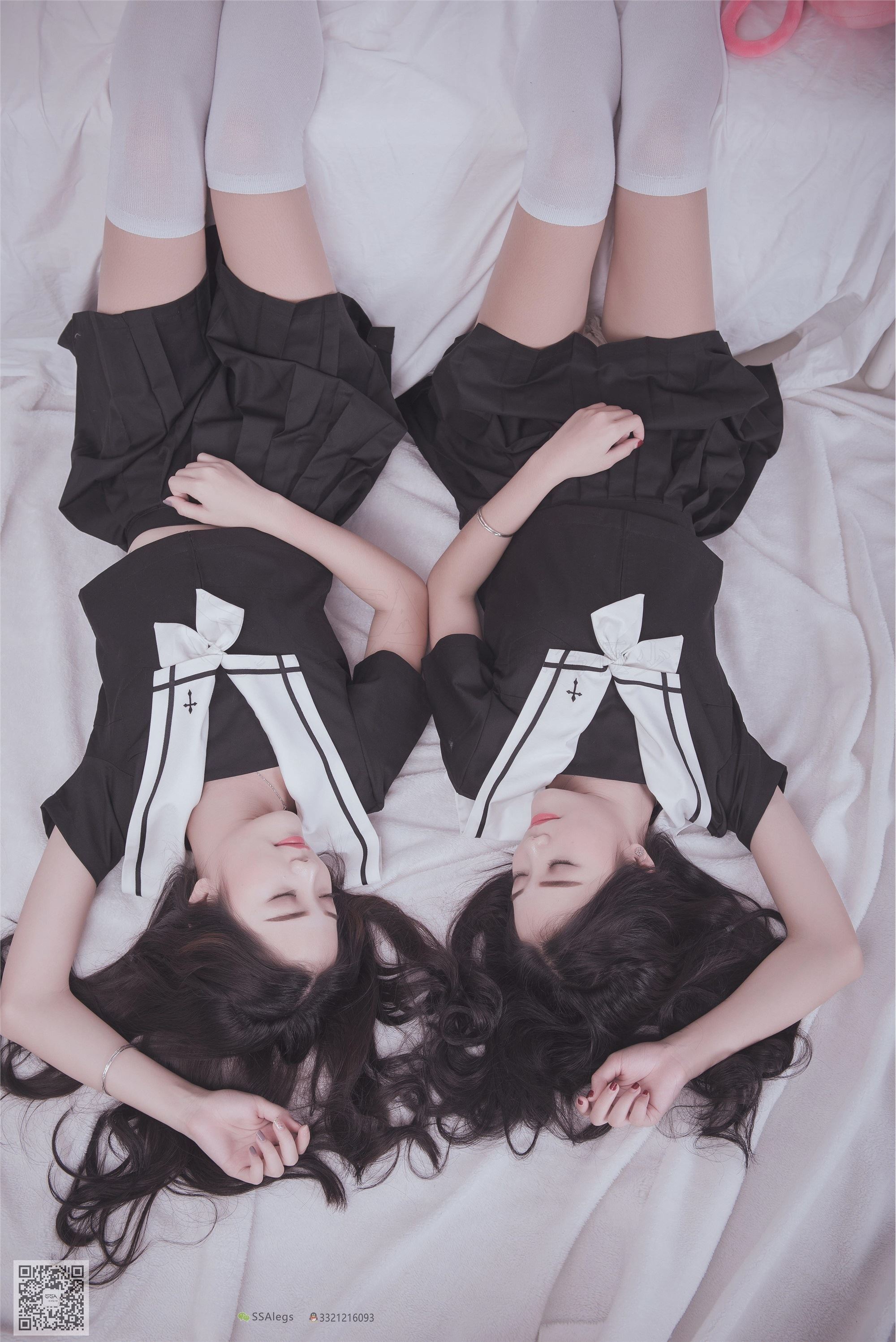 SSA丝社 NO.028 青青姐妹 姐妹花的JK情