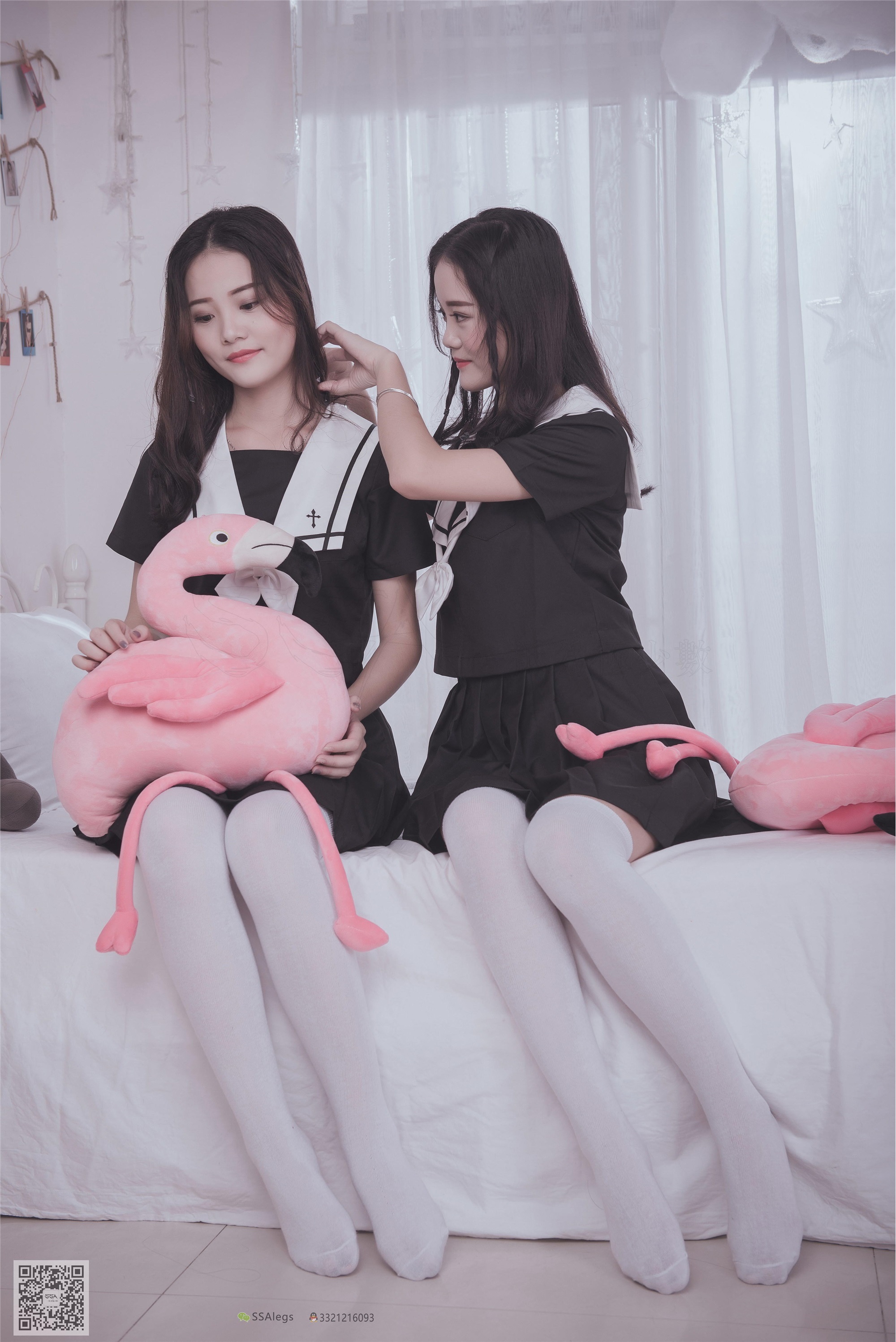 SSA丝社 NO.028 青青姐妹 姐妹花的JK情