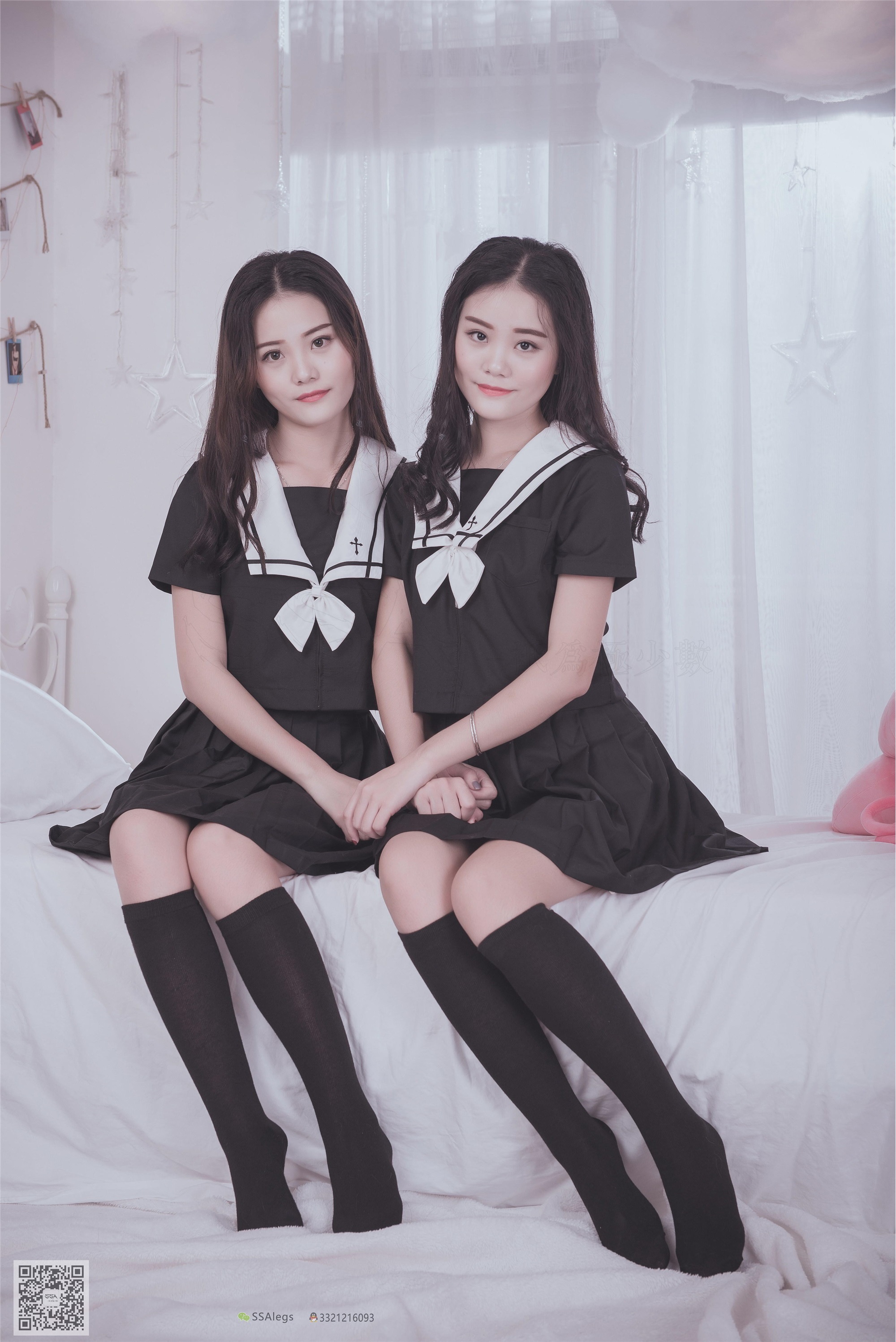 SSA丝社 NO.028 青青姐妹 姐妹花的JK情