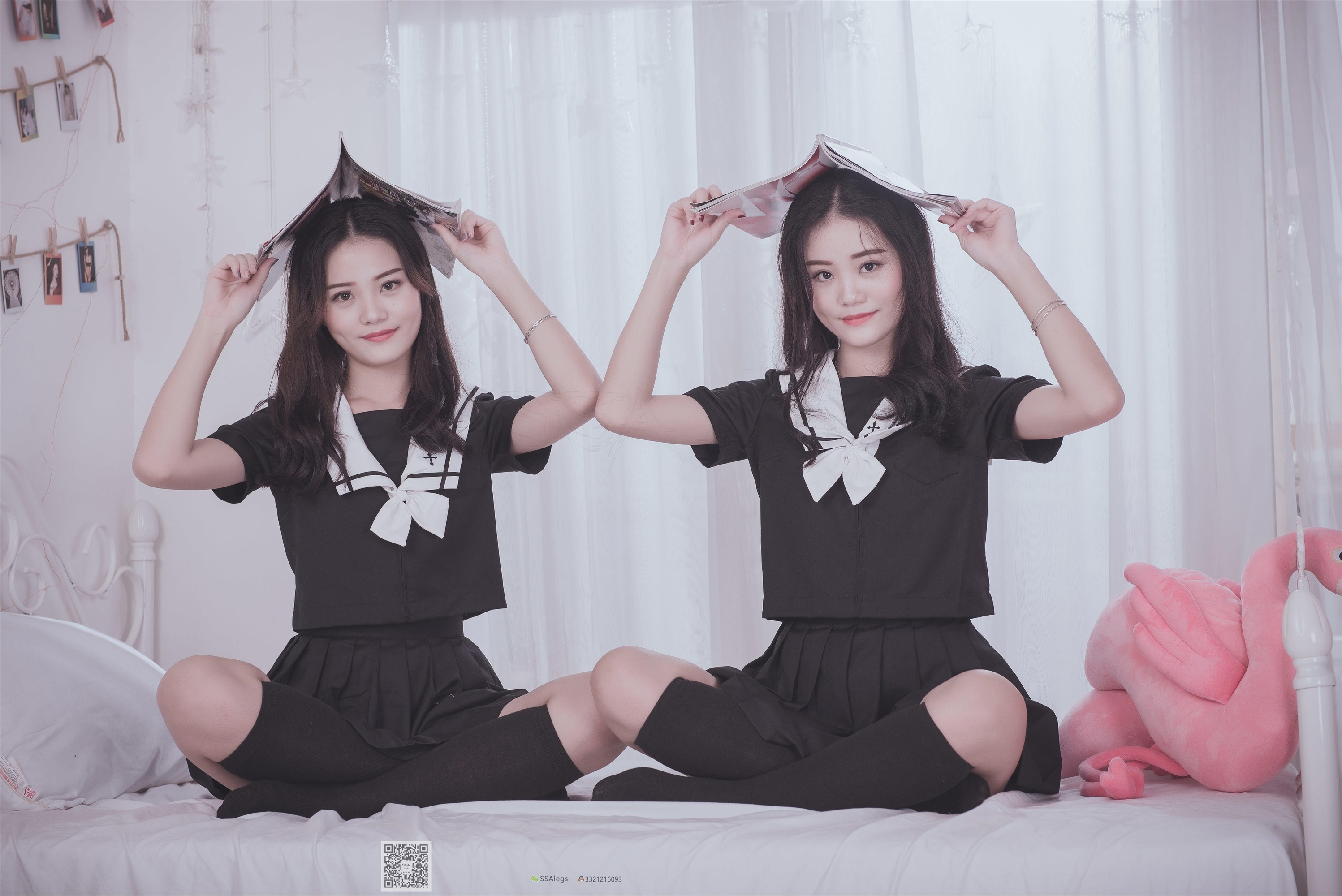 SSA丝社 NO.028 青青姐妹 姐妹花的JK情