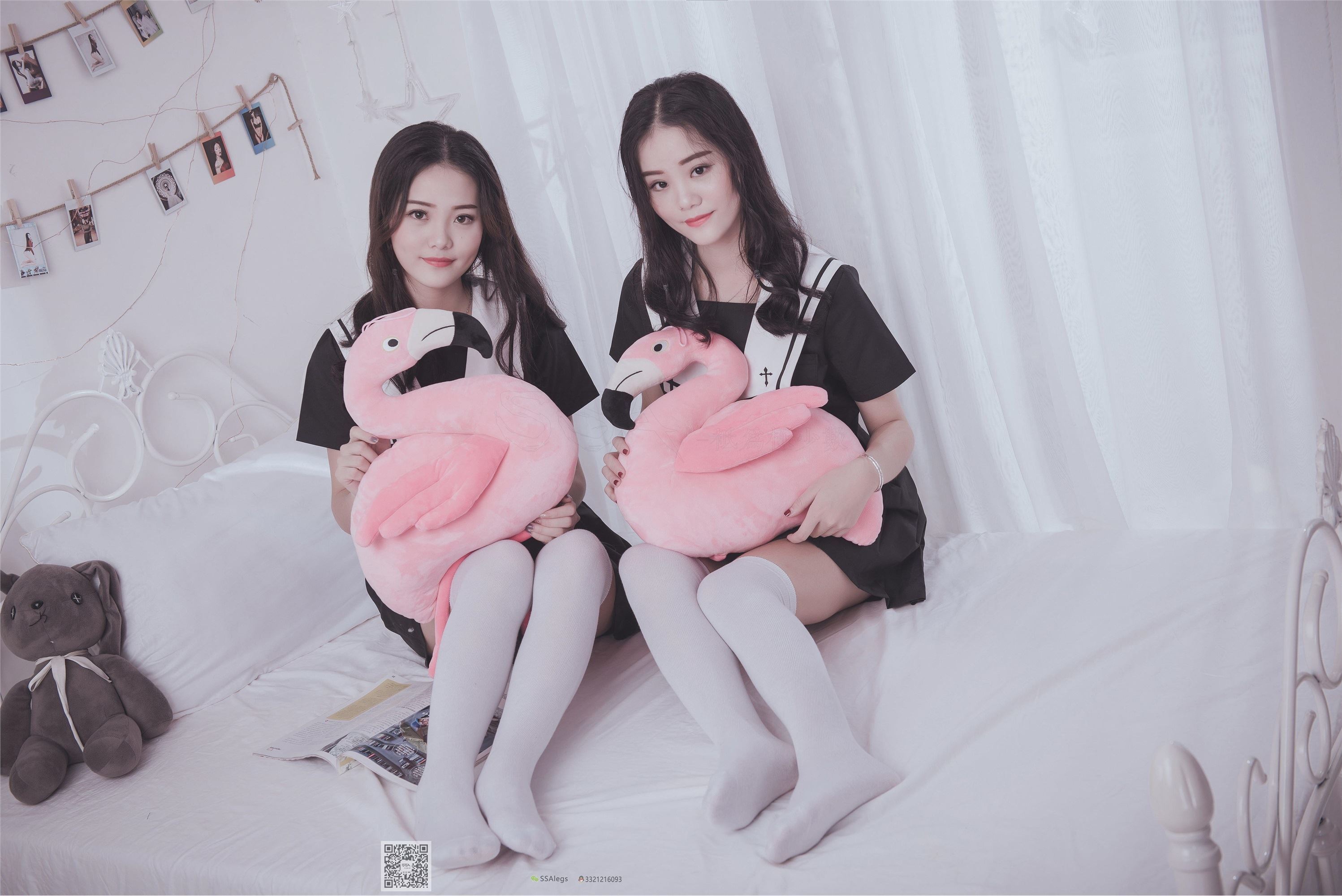 SSA丝社 NO.028 青青姐妹 姐妹花的JK情