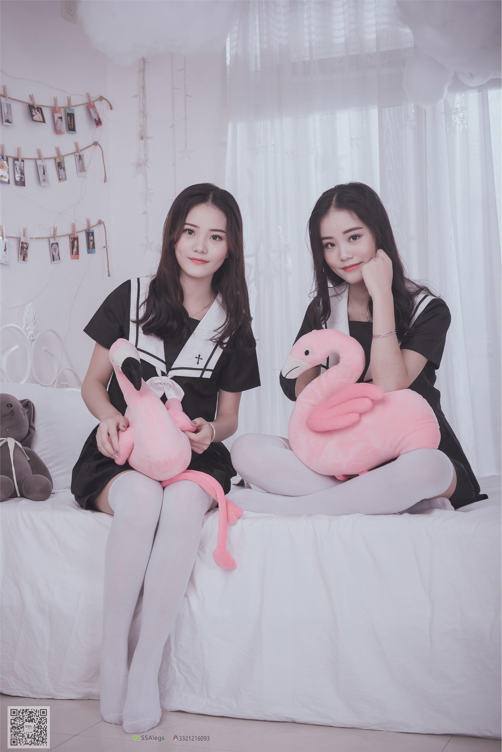 SSA丝社 NO.028 青青姐妹 姐妹花的JK情