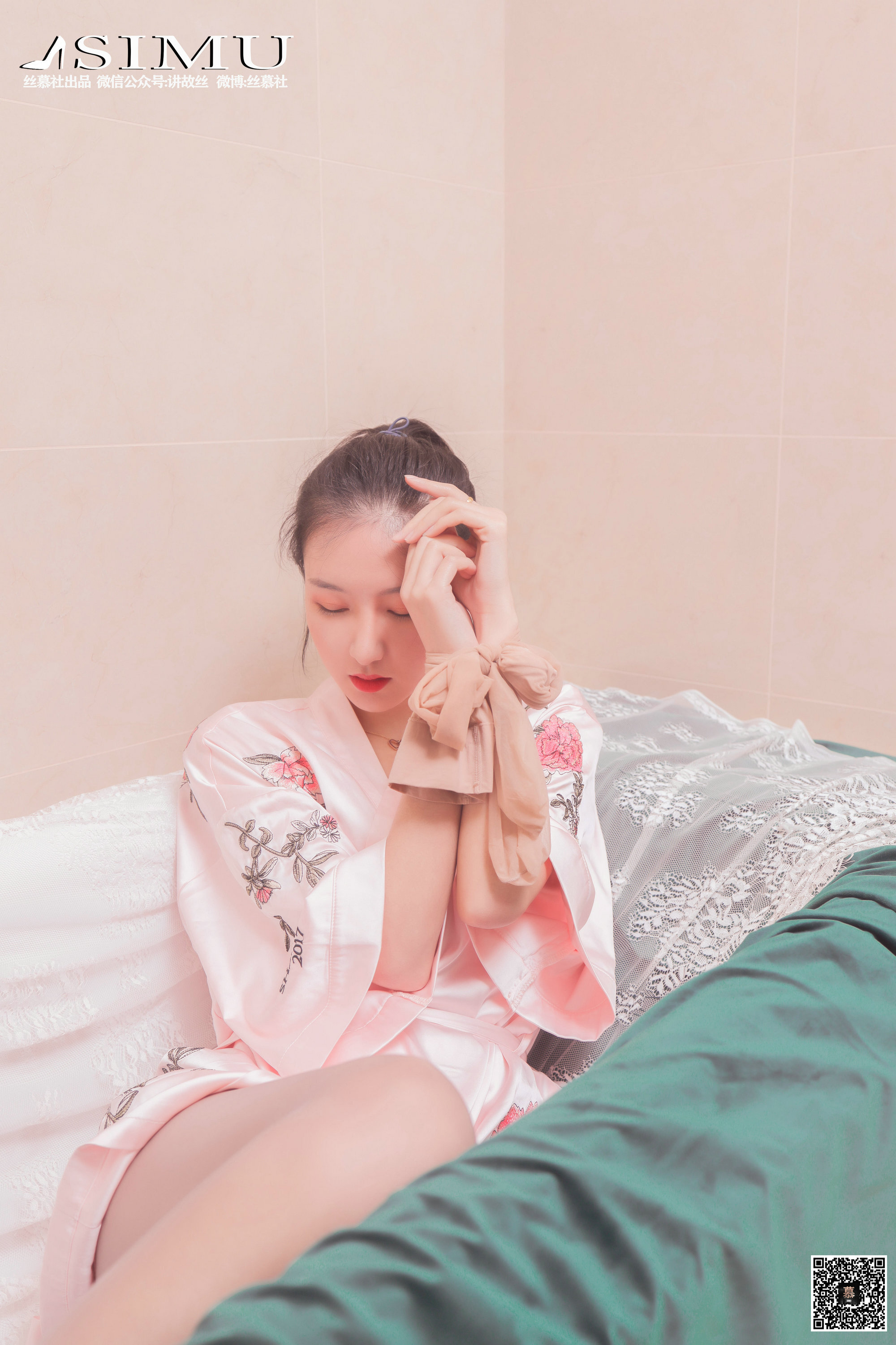 丝慕写真 SM204 茗茗 - 浴享双丝