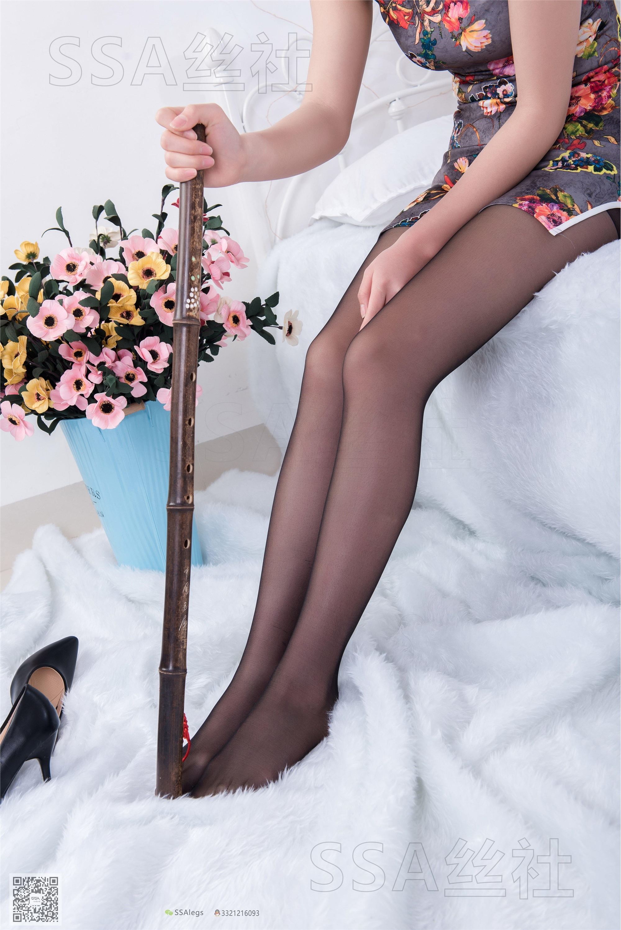 SSA丝社 069期 云云丰满黑丝旗袍的诱惑