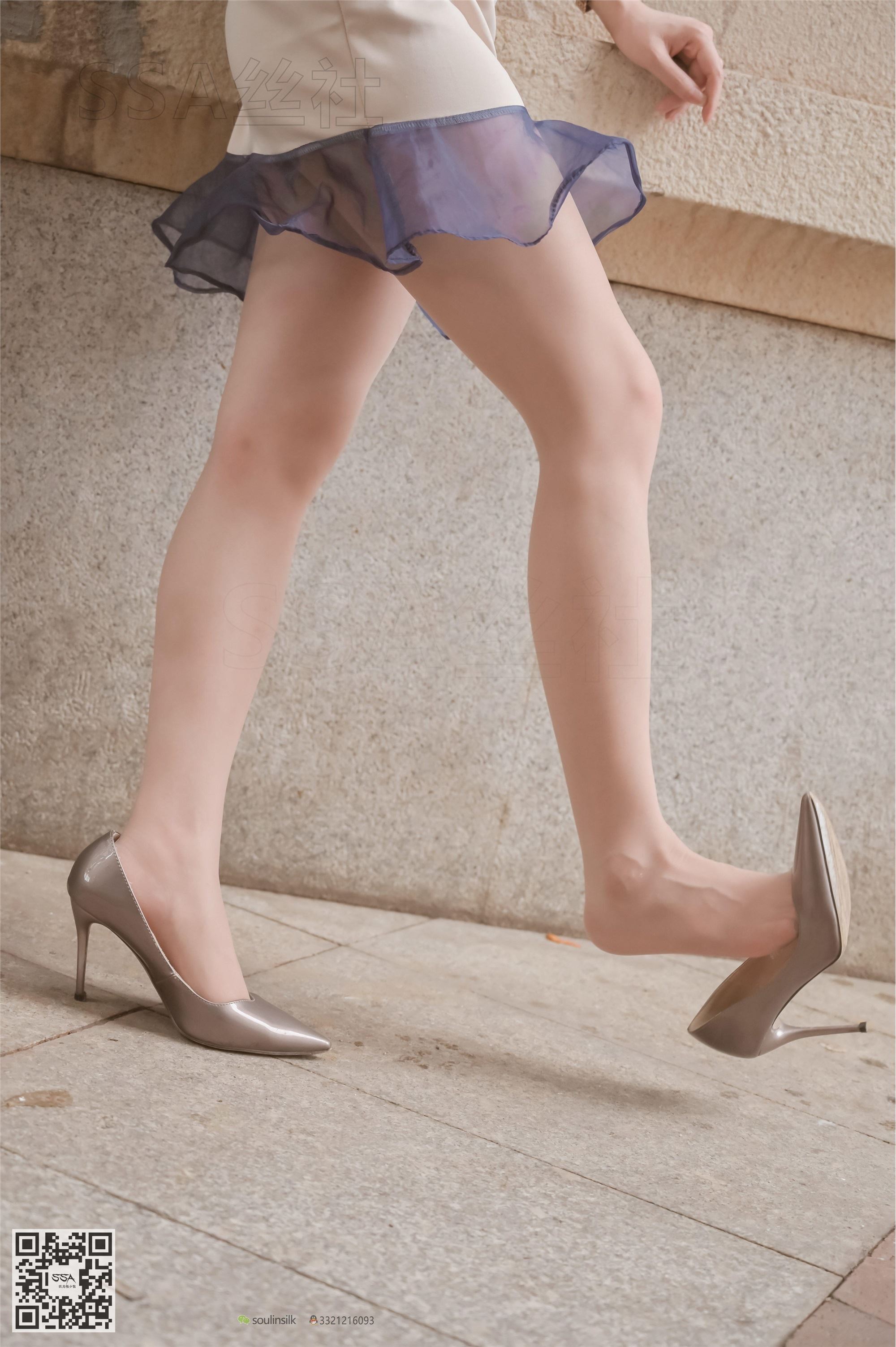 SSA丝社 099期 雪梨街拍短裙丝袜