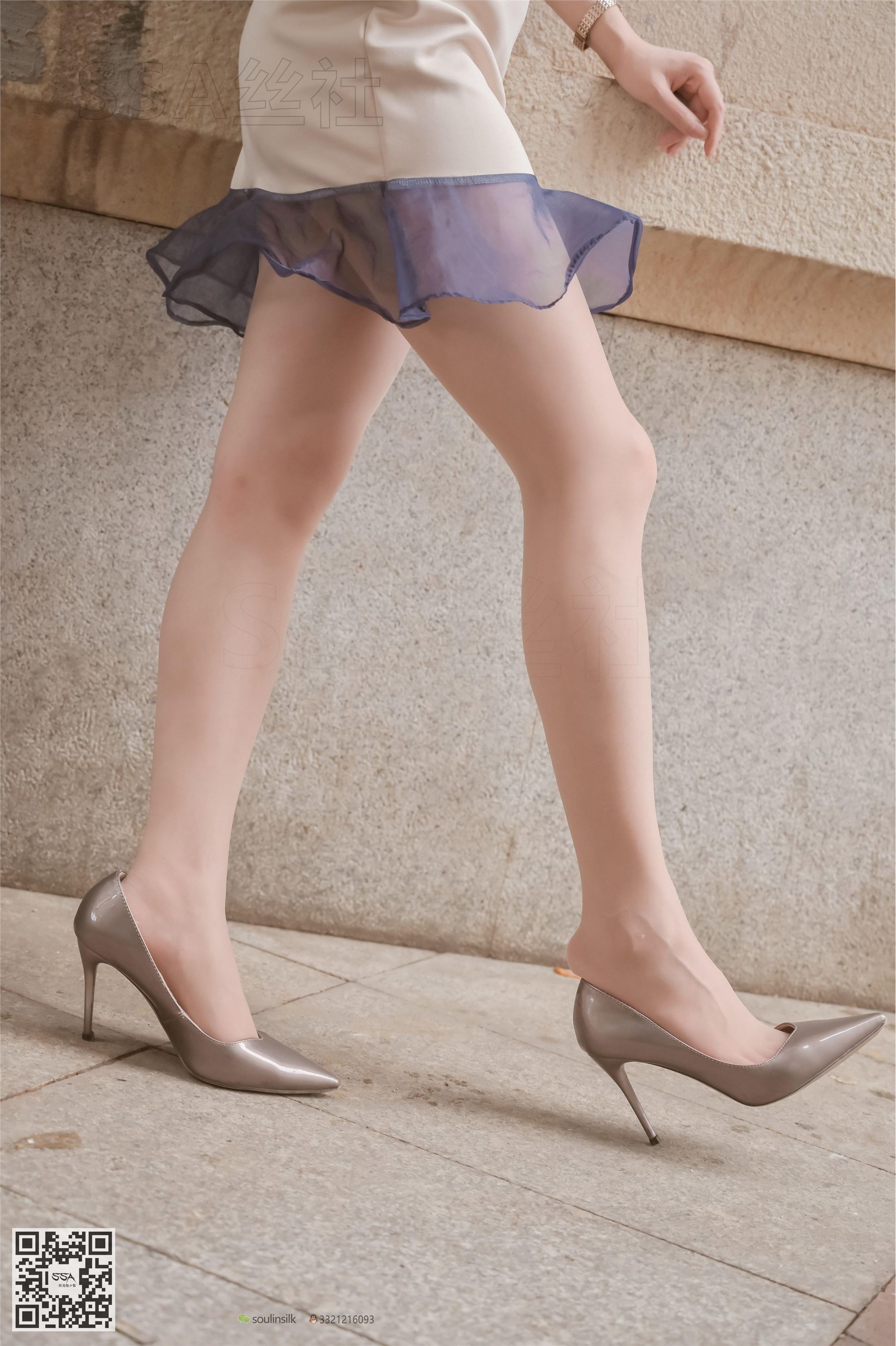 SSA丝社 099期 雪梨街拍短裙丝袜