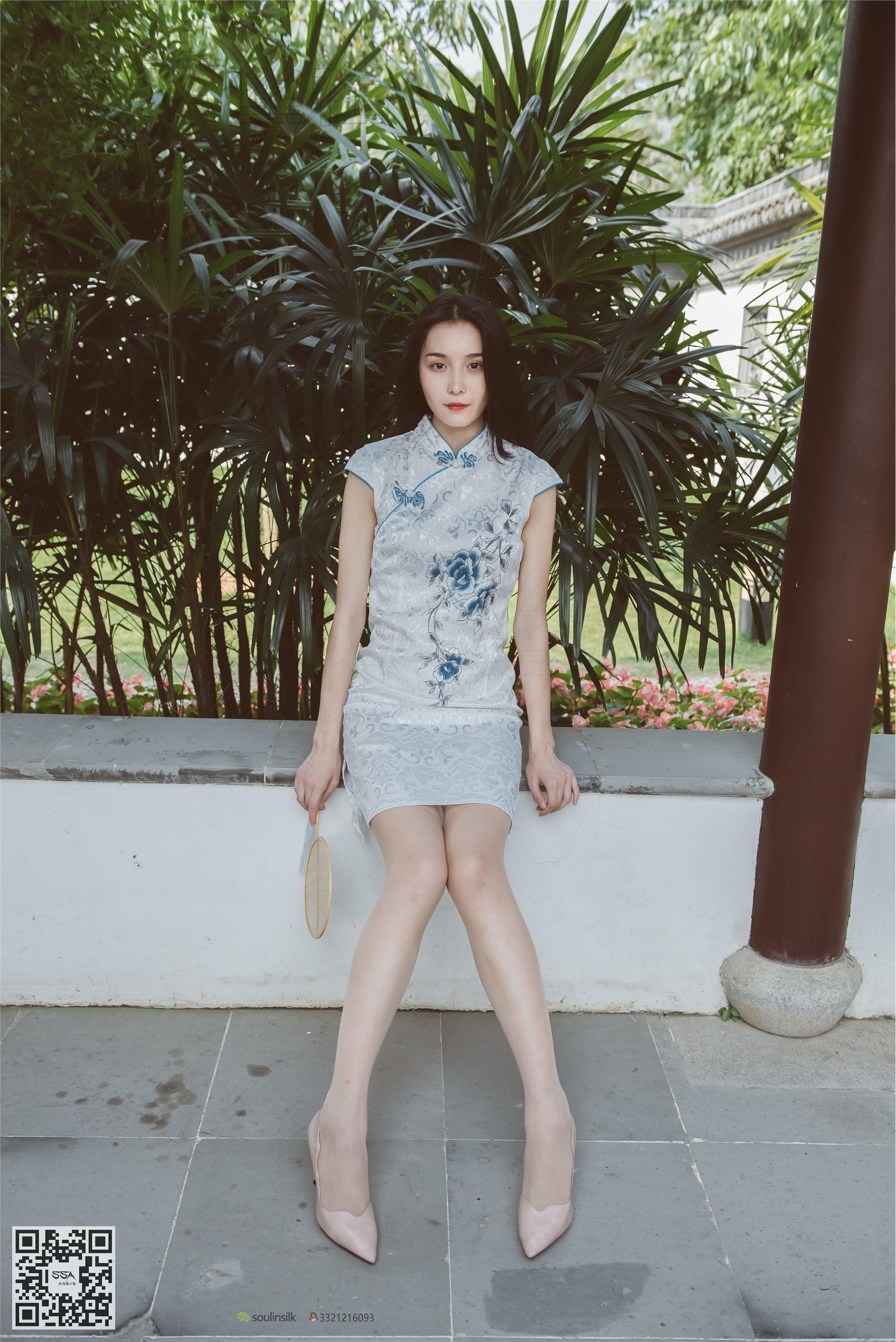 SSA丝社 111期 丽萍烈日下的清新旗袍