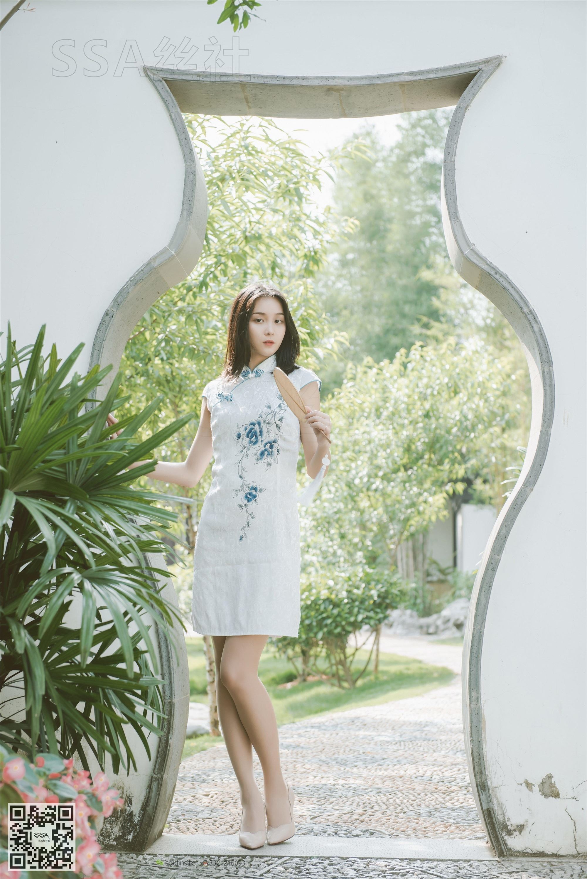 SSA丝社 111期 丽萍烈日下的清新旗袍