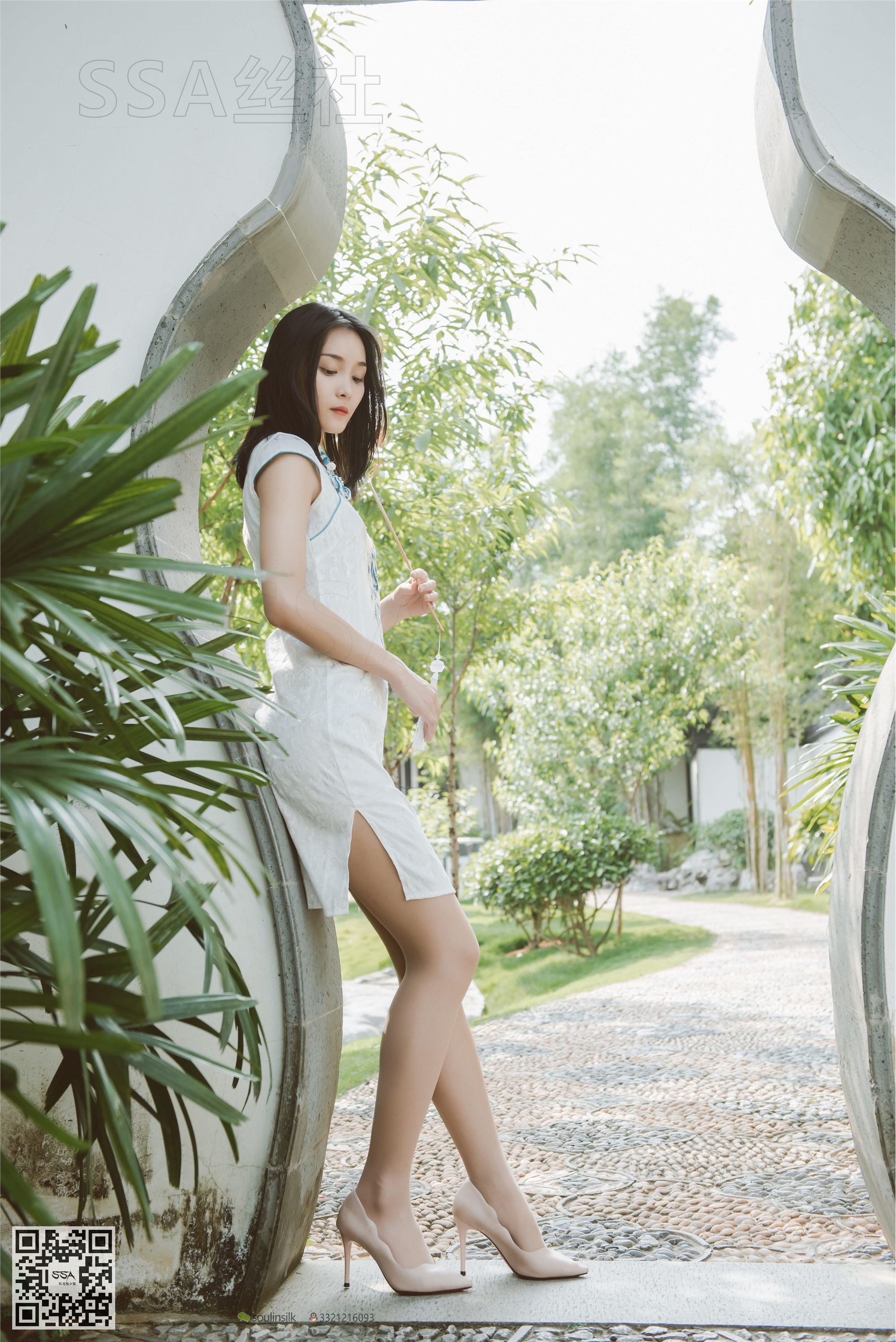 SSA丝社 111期 丽萍烈日下的清新旗袍