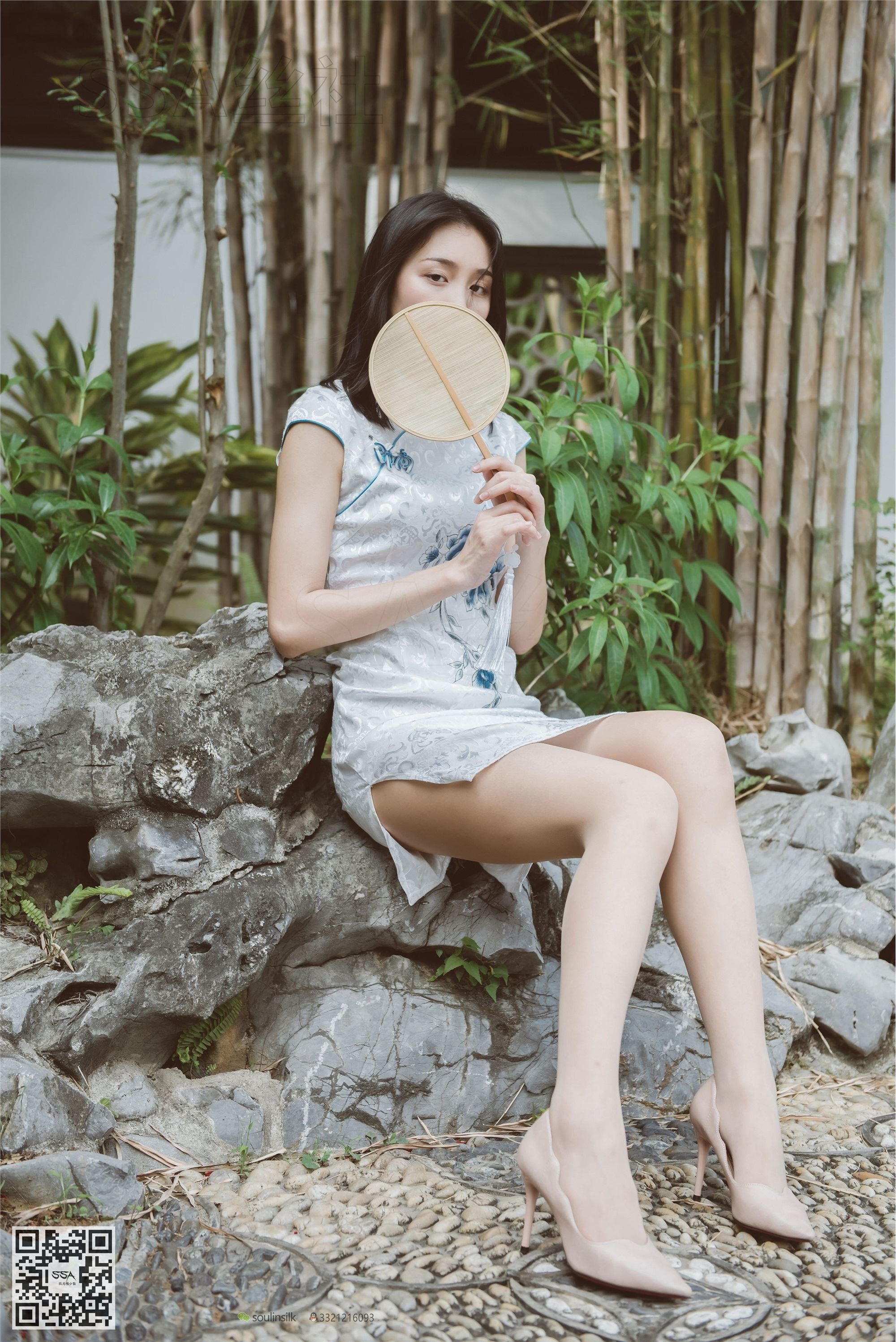 SSA丝社 111期 丽萍烈日下的清新旗袍