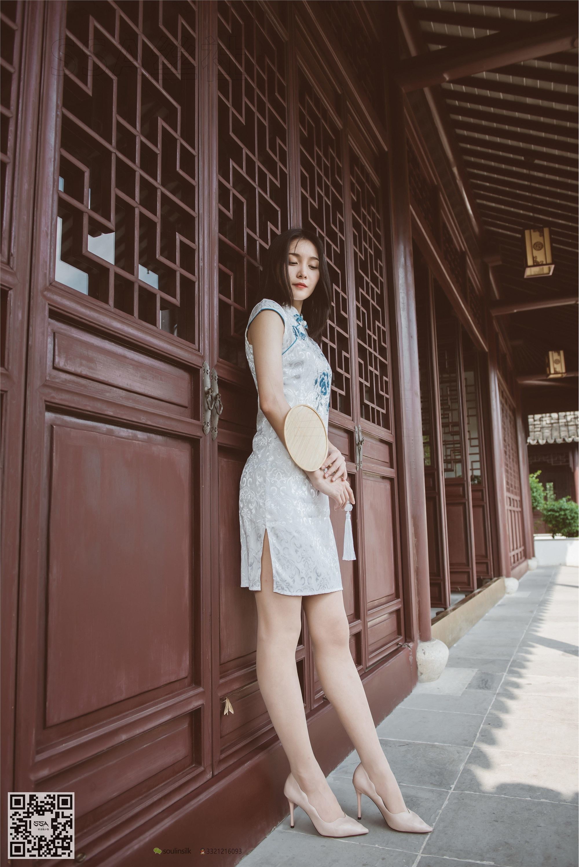 SSA丝社 111期 丽萍烈日下的清新旗袍