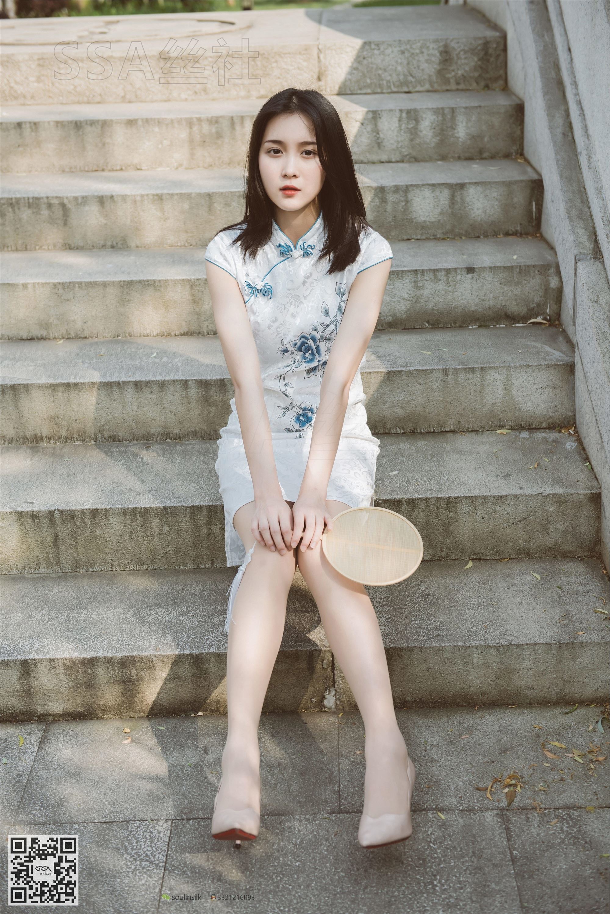 SSA丝社 111期 丽萍烈日下的清新旗袍