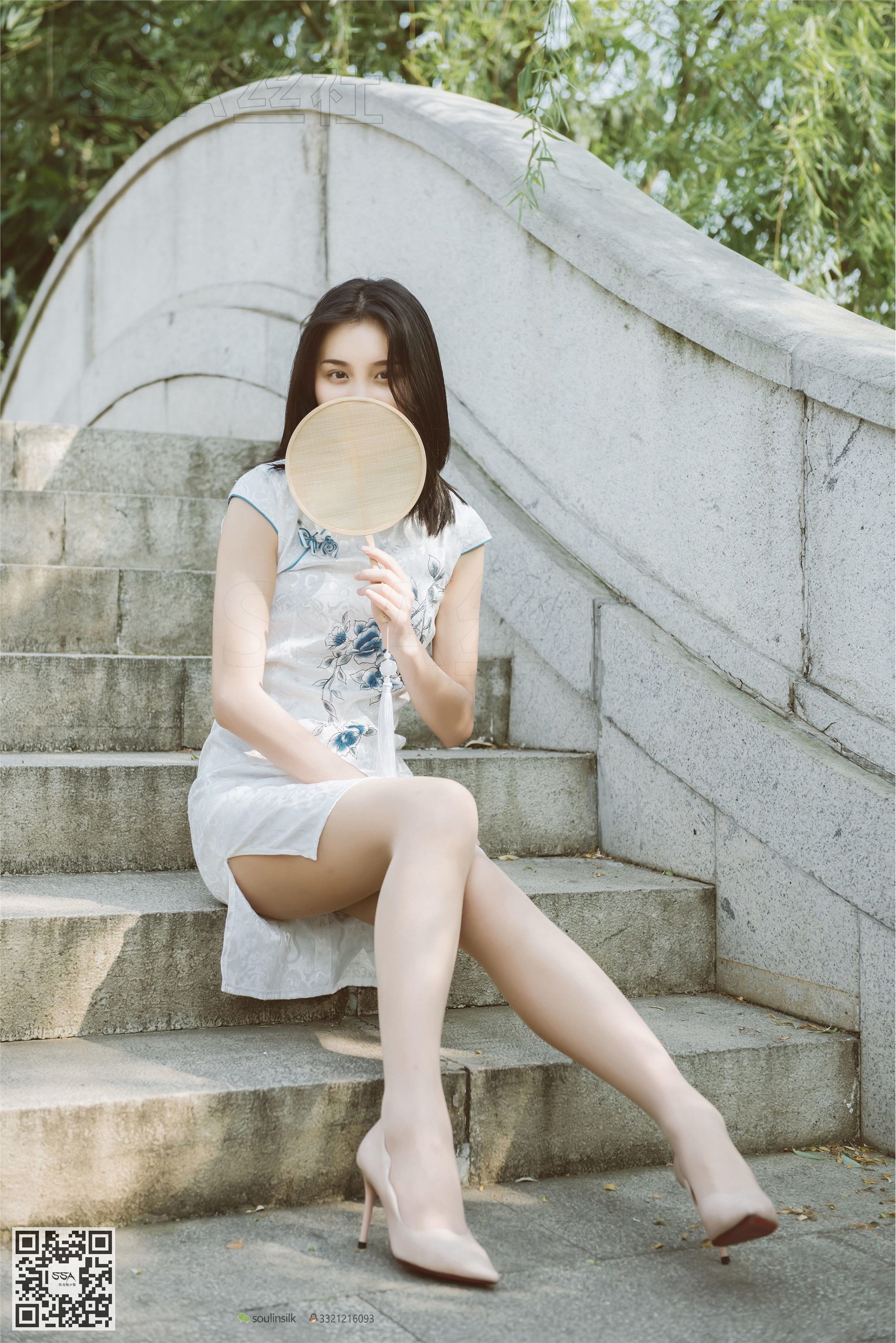 SSA丝社 111期 丽萍烈日下的清新旗袍