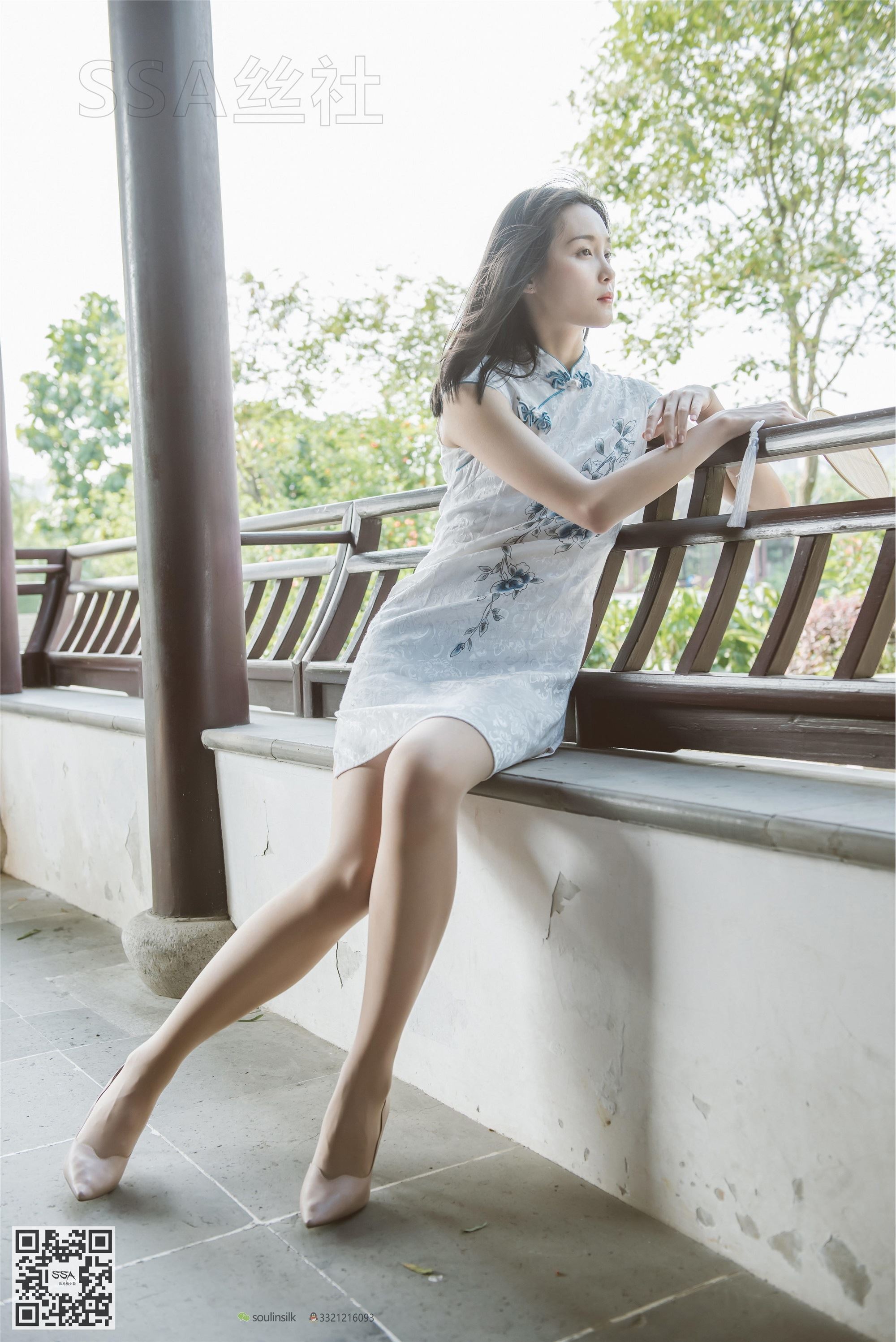 SSA丝社 111期 丽萍烈日下的清新旗袍